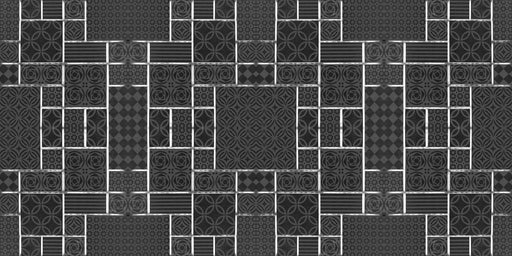 Küchenrückwand - Schwarz geometrische Fliesen