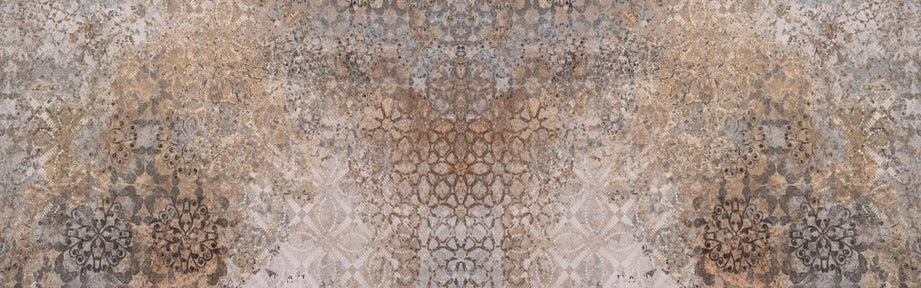 Küchenrückwand - Abgenutzte bräunliche Vintage Tapete