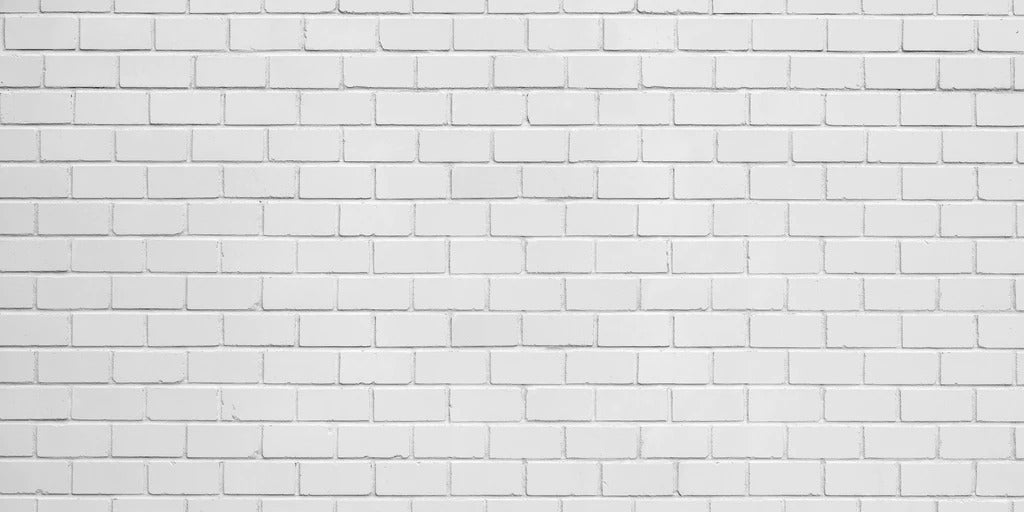 Küchenrückwand - Weiße Ziegelwand - Zement