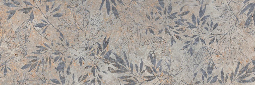 Küchenrückwand - Blumen auf alten weißen Wandhintergrund