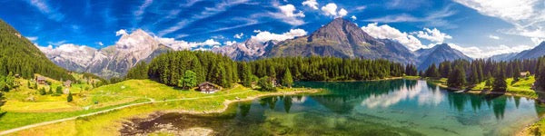 Küchenrückwand - Arnisee mit Schweizer Alpen