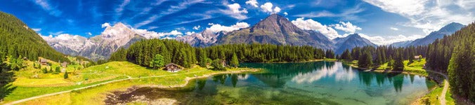 Küchenrückwand - Arnisee mit Schweizer Alpen