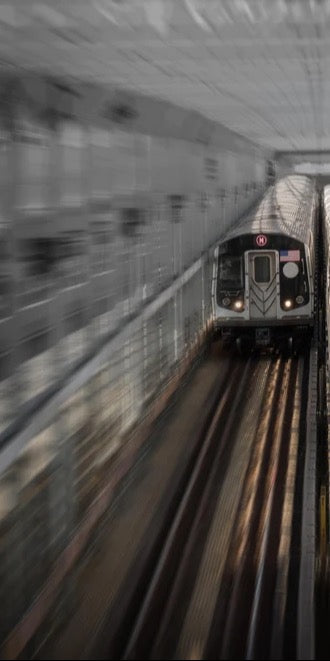 Duschrückwand - Dynamische Aufnahme Zug Brooklyn NY