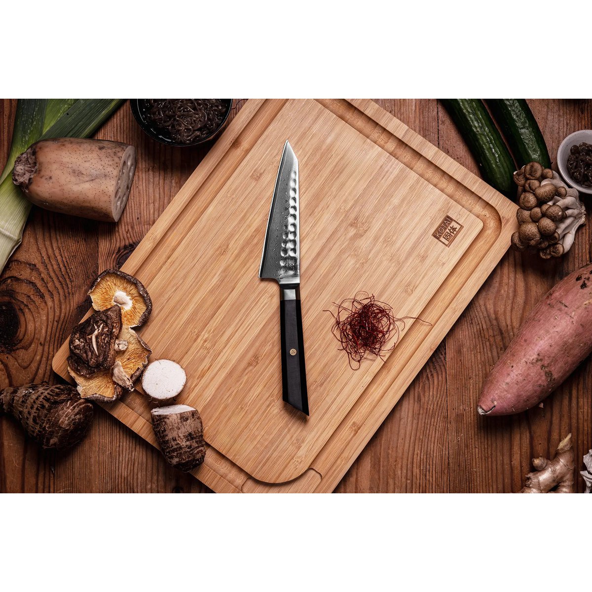 Bunka Petty Damast-Allzweckmesser – 135 mm Klinge