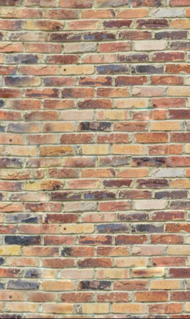 Duschrückwand - Wand aus farbigen Ziegeln