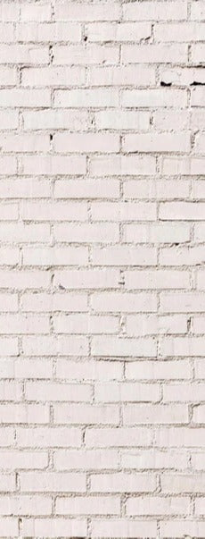 Duschrückwand - Weiß gestrichene Ziegelwand