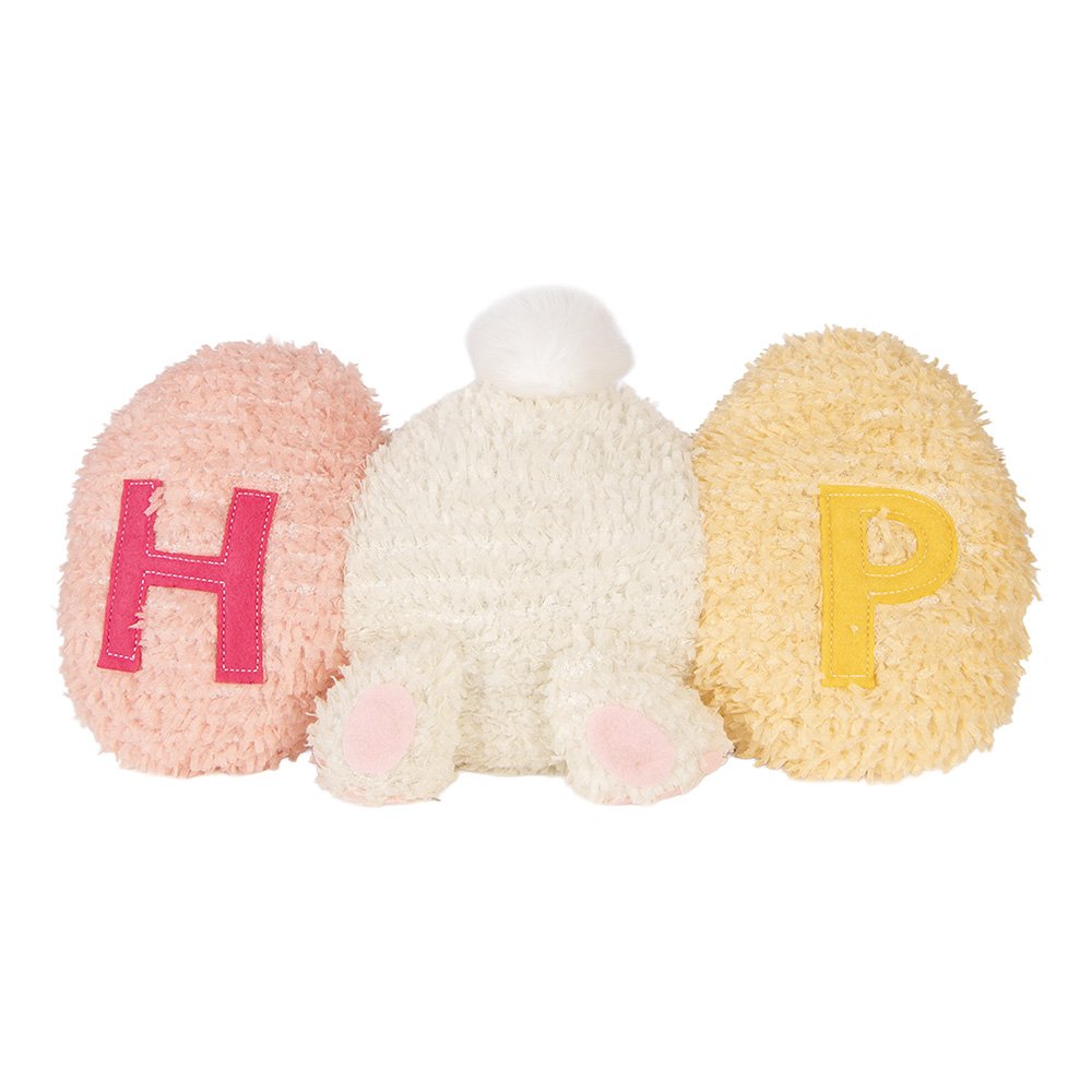 Dekokissen Hase 36x12x20 cm Weißer Polyester