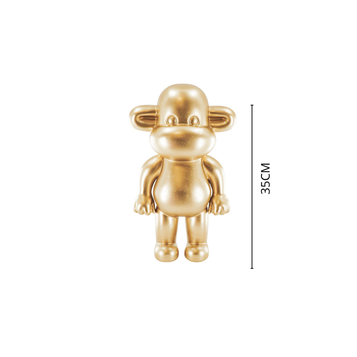 Ornament - Affenfigur 'The Legend'- Polyresin - Gold - 20,5x13,5x35 cm