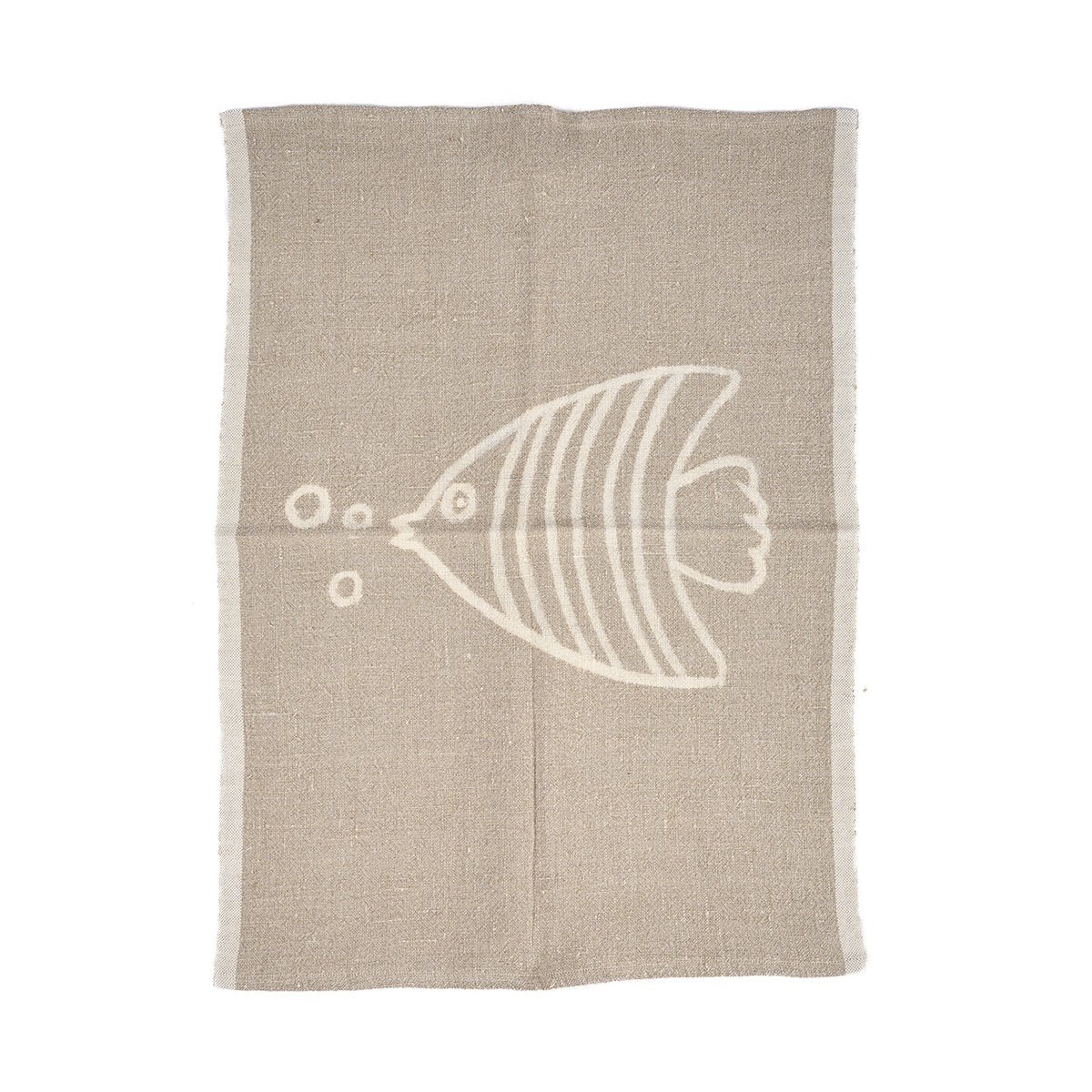 Das Leinenfisch-Küchentuch – Naturweiß – 50 x 70