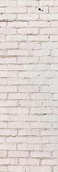 Duschrückwand - Weiß gestrichene Ziegelwand