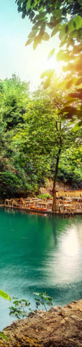 Duschrückwand - Kaskade mit klarem Bach im Libanon