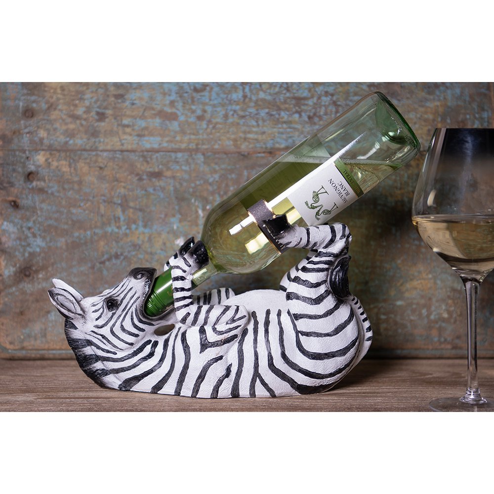 Weinregal Zebra 32x12x18 cm schwarzer Plastikflaschenregal