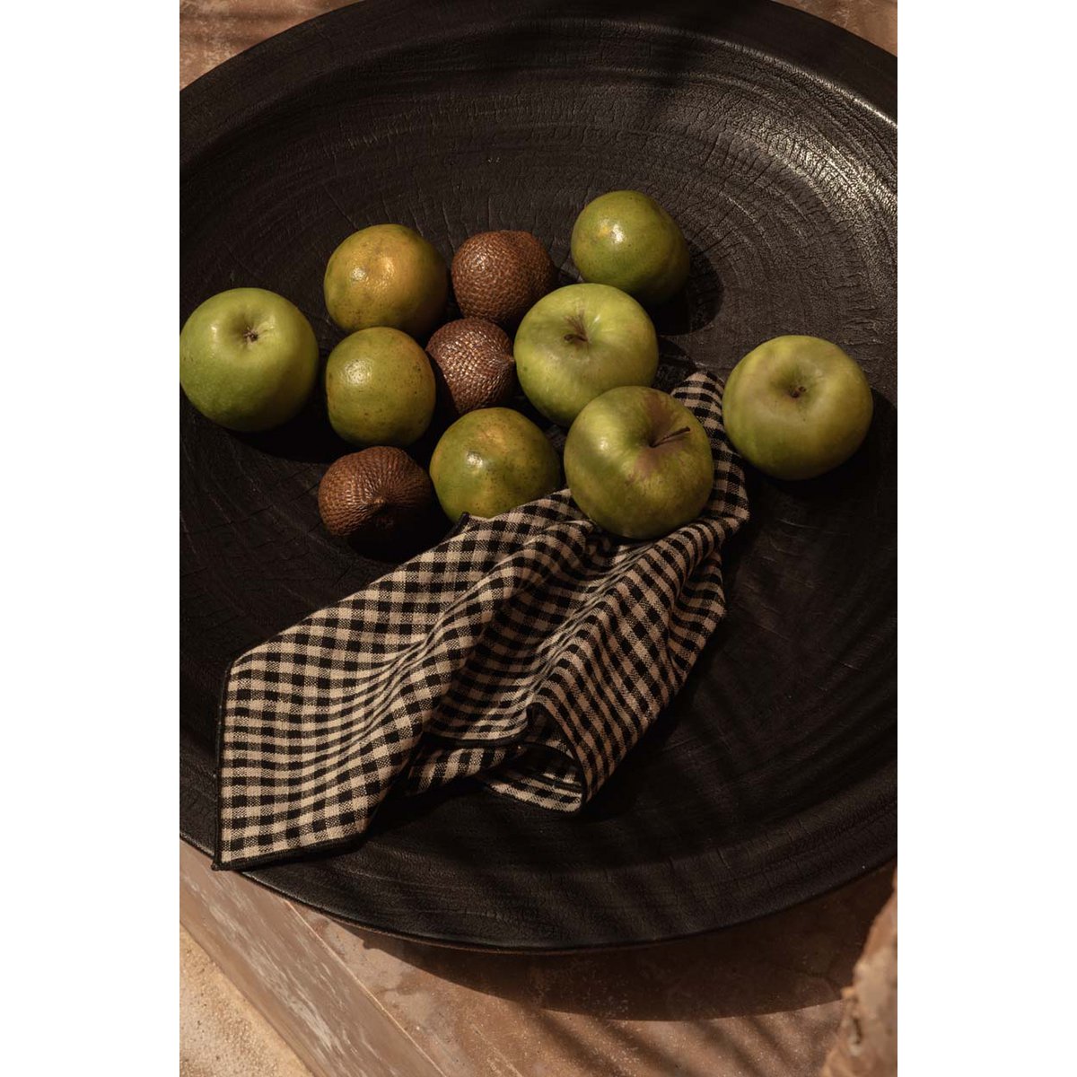 Die Picknick-Serviette – Naturschwarz – 45 x 45