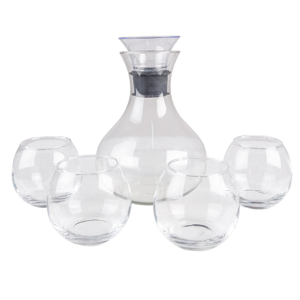 Karaf traf Glazen 1740 ml / 375 ml Glas Waterkan