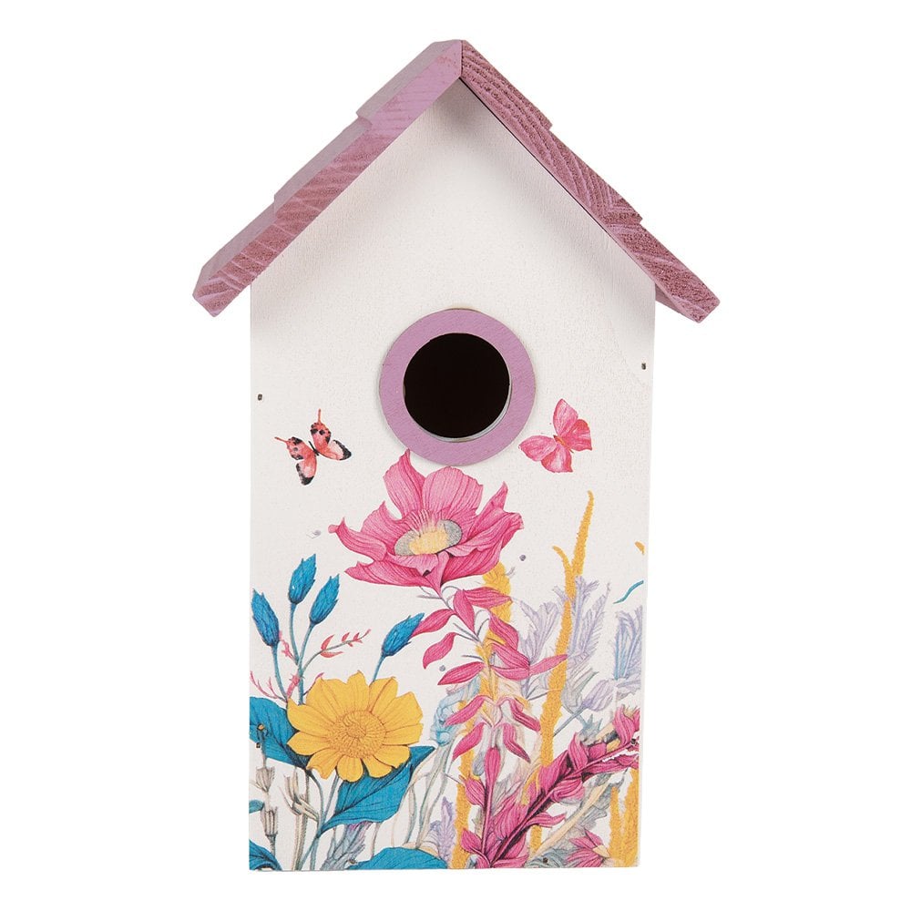 Vogelhaus 15x10x22 cm weißes Holz