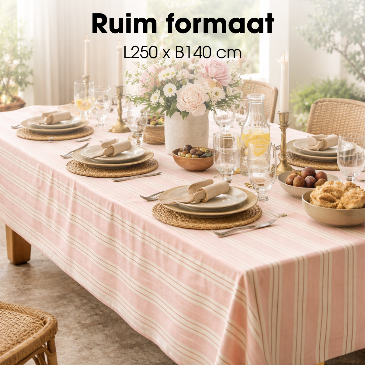 Tischdecke Rosa
