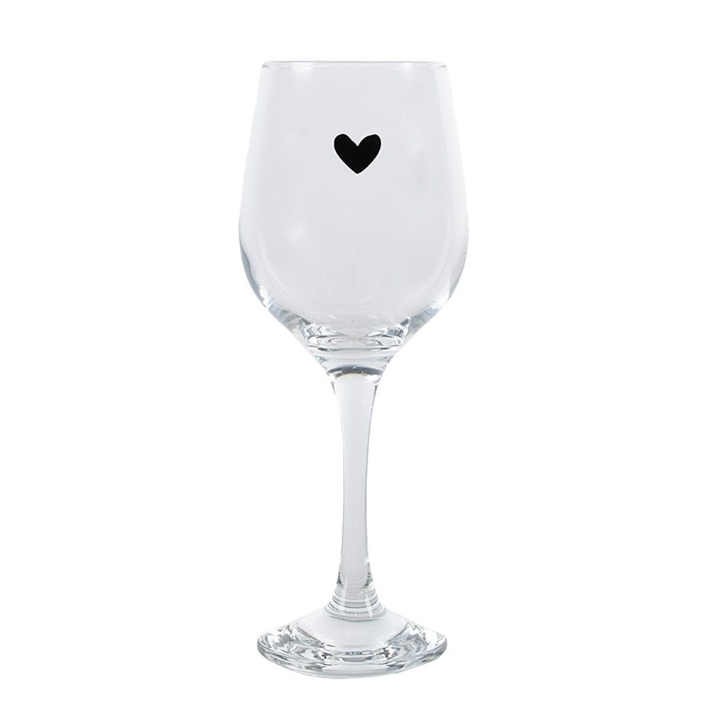 Weinglas Herz 300 ml Weinkelch aus transparentem Glas