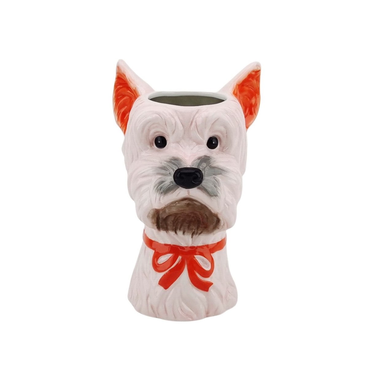 Vase -Flower Vase Dog - Pink/Orange - 14,5x13x23,5 cm