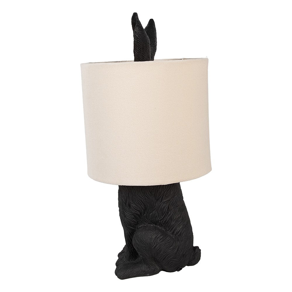 Tischleuchte Rabbit Ø 20x43 cm Schwarz Beige Kunststoff