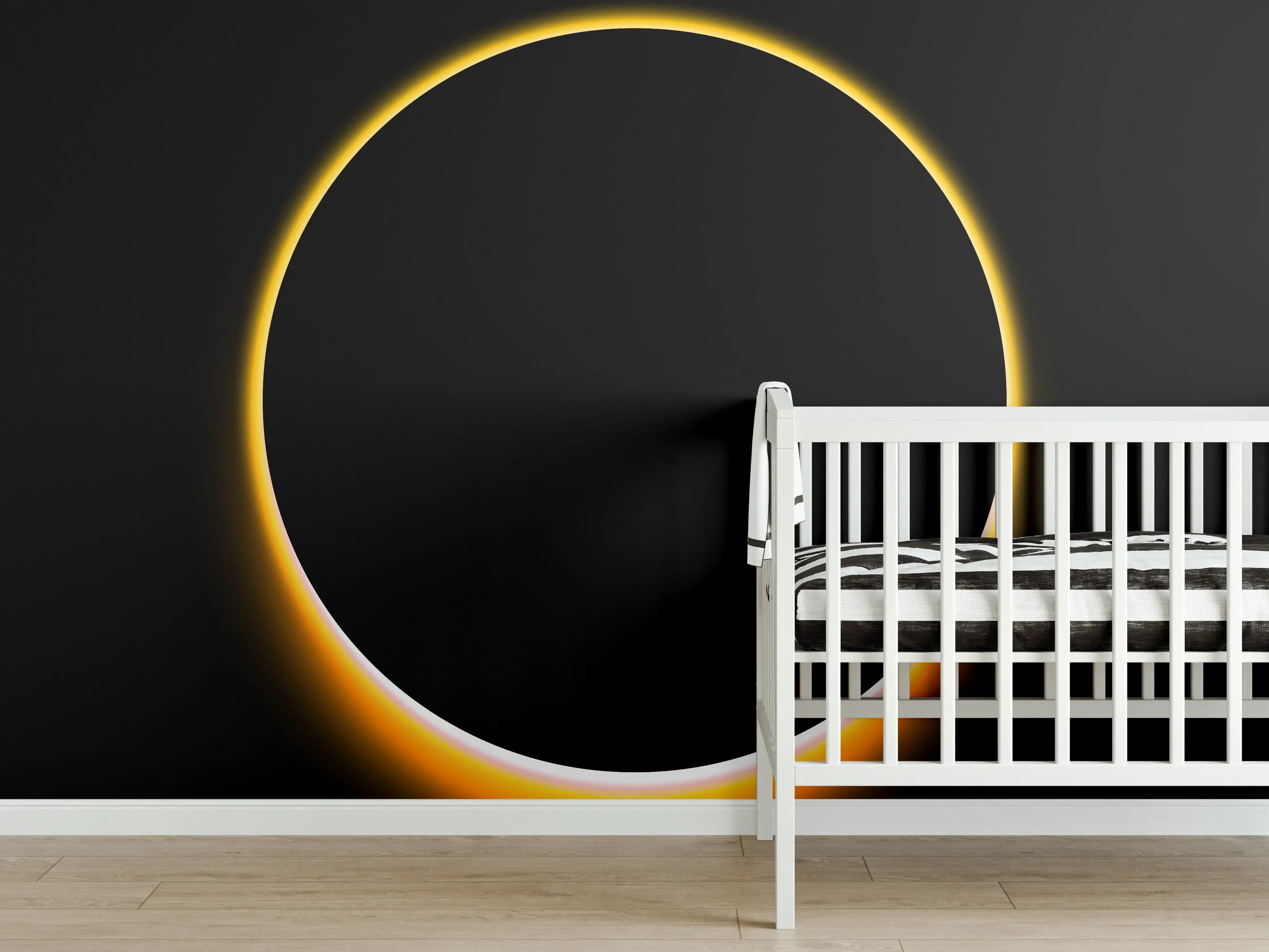 Babyzimmer Wandgestaltung -  Totale Sonnenfinsternis