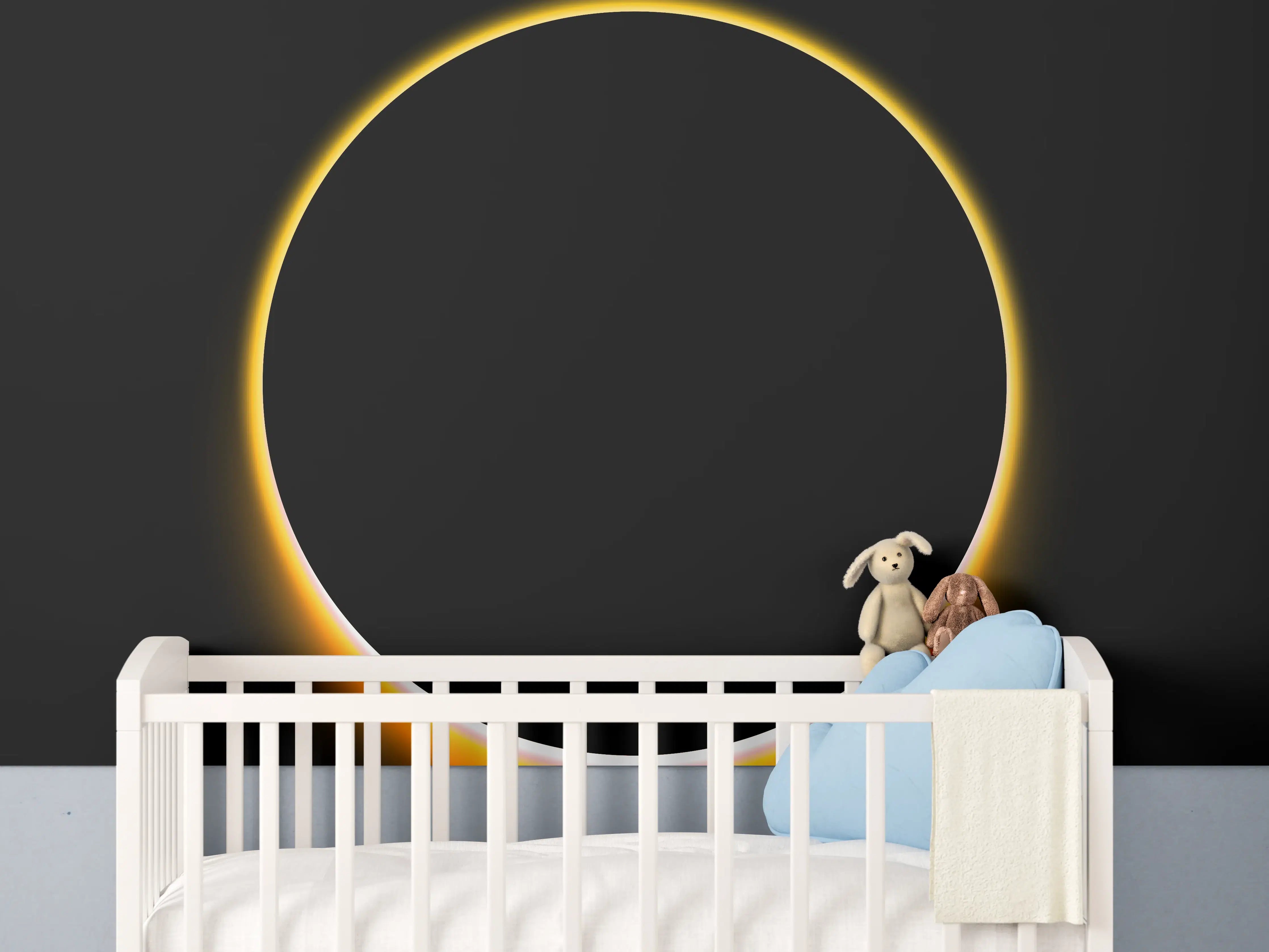 Babyzimmer Wandgestaltung -  Totale Sonnenfinsternis