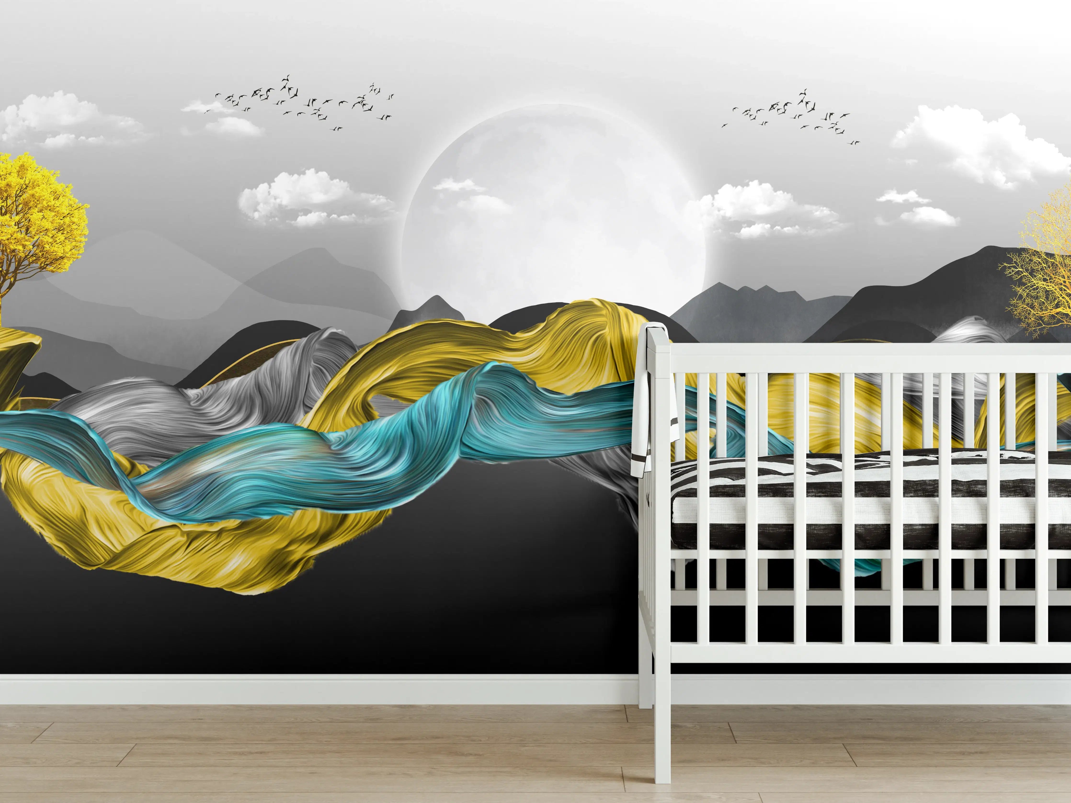 Babyzimmer Wandgestaltung - 3D Moderne Leinwand - Abstrakt