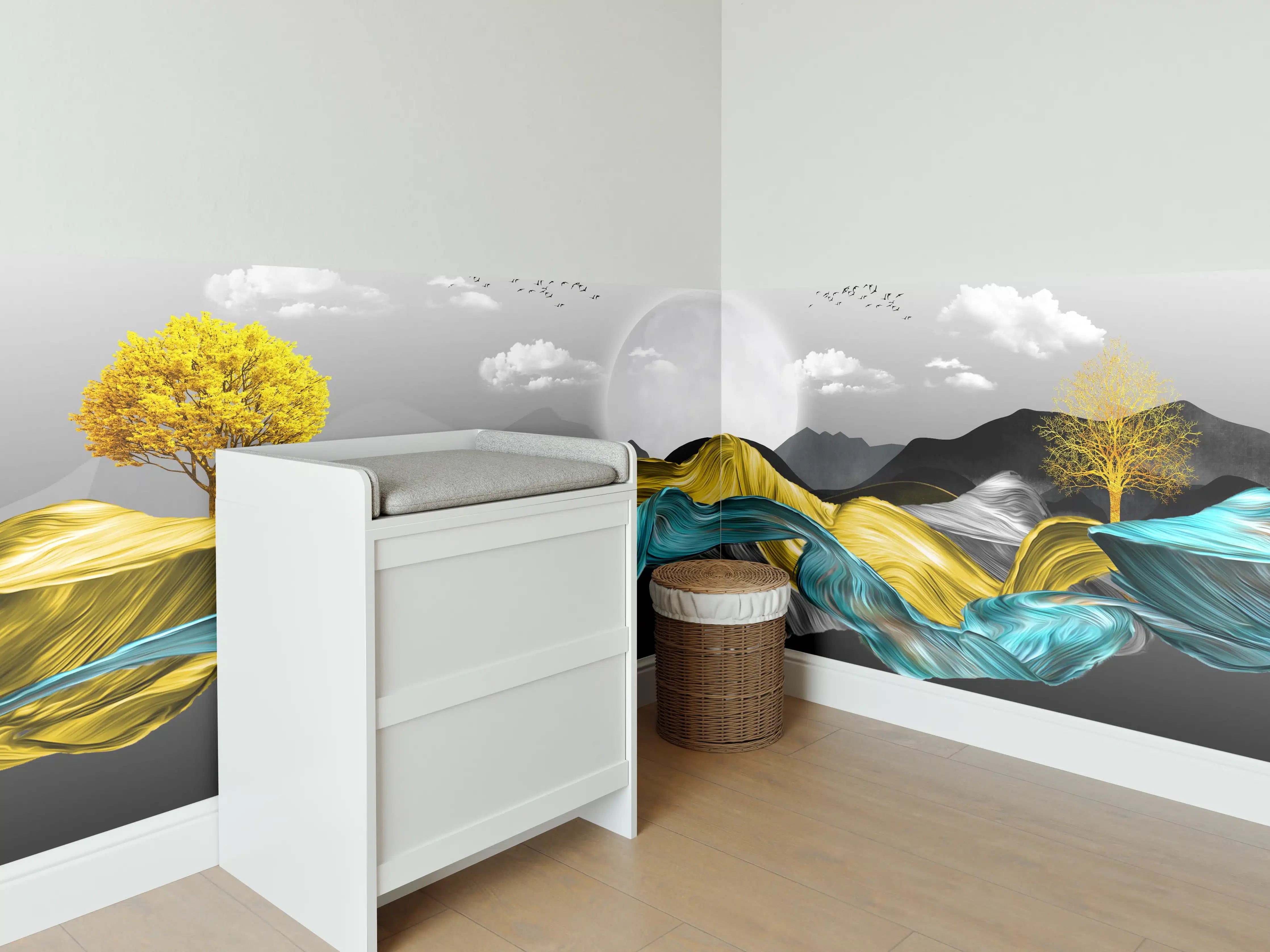 Babyzimmer Wandgestaltung - 3D Moderne Leinwand - Abstrakt