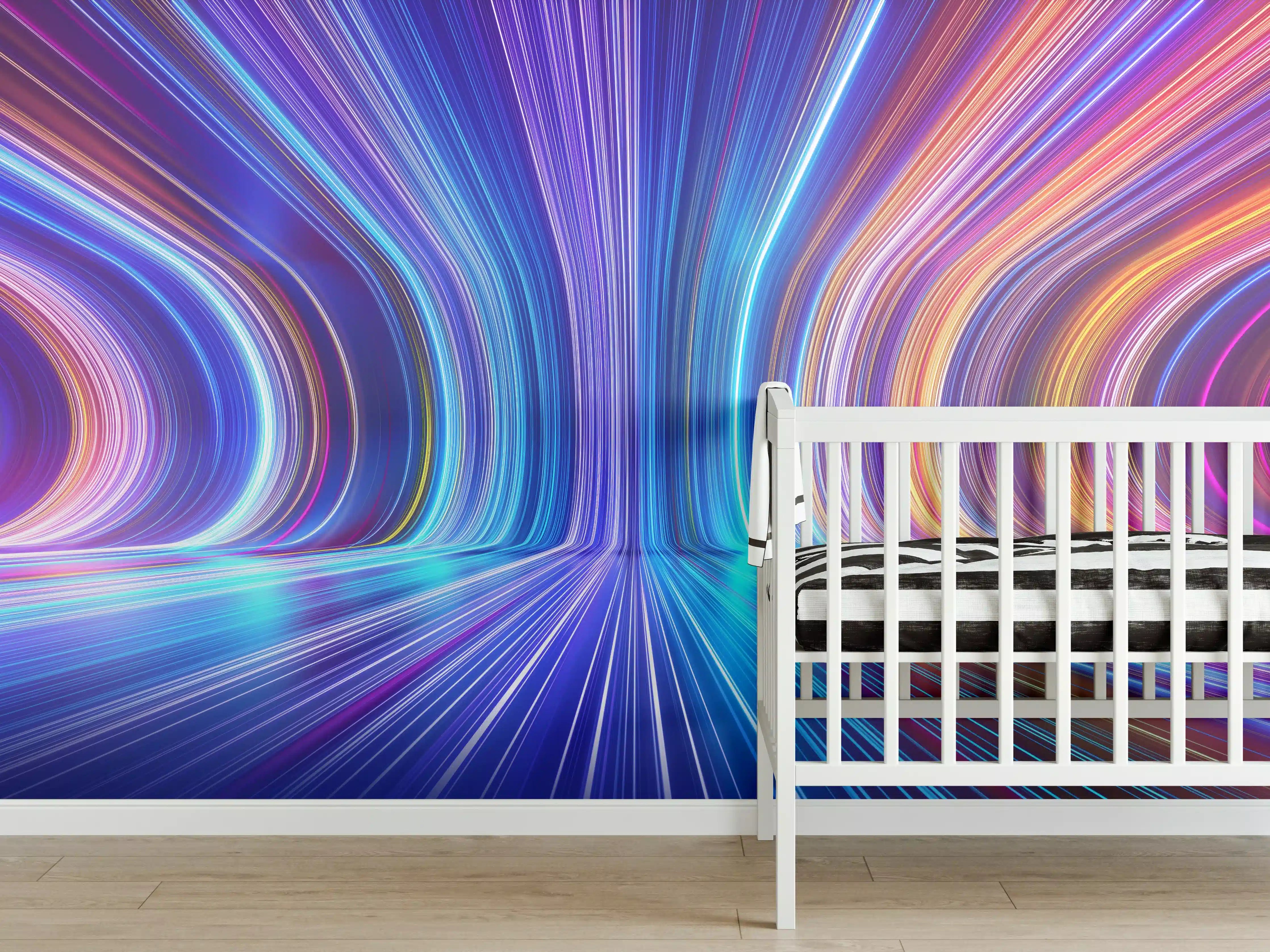 Babyzimmer Wandgestaltung - 3D Rendering - Zukunft