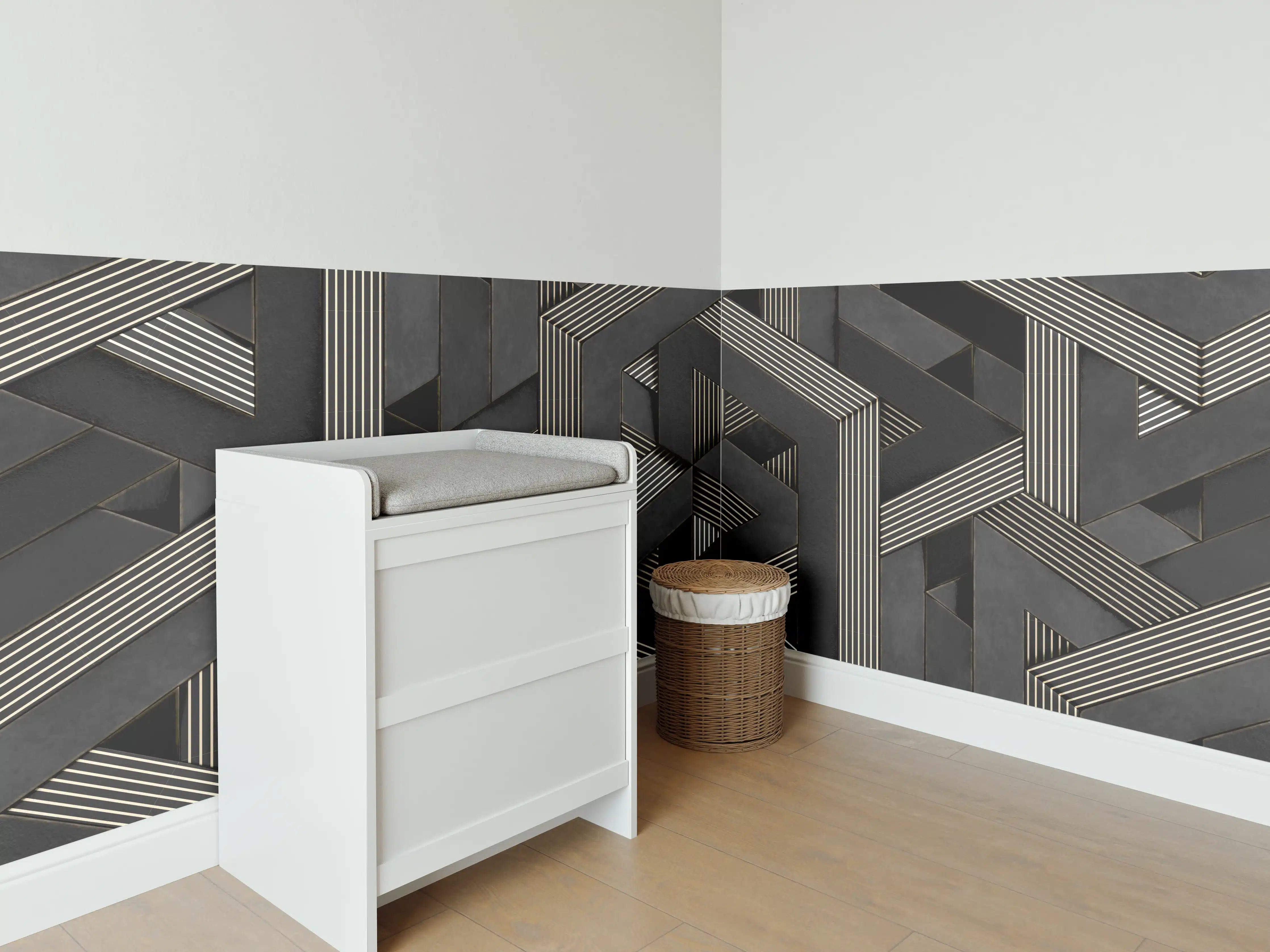 Babyzimmer Wandgestaltung - 3D Tapeten Muster 
