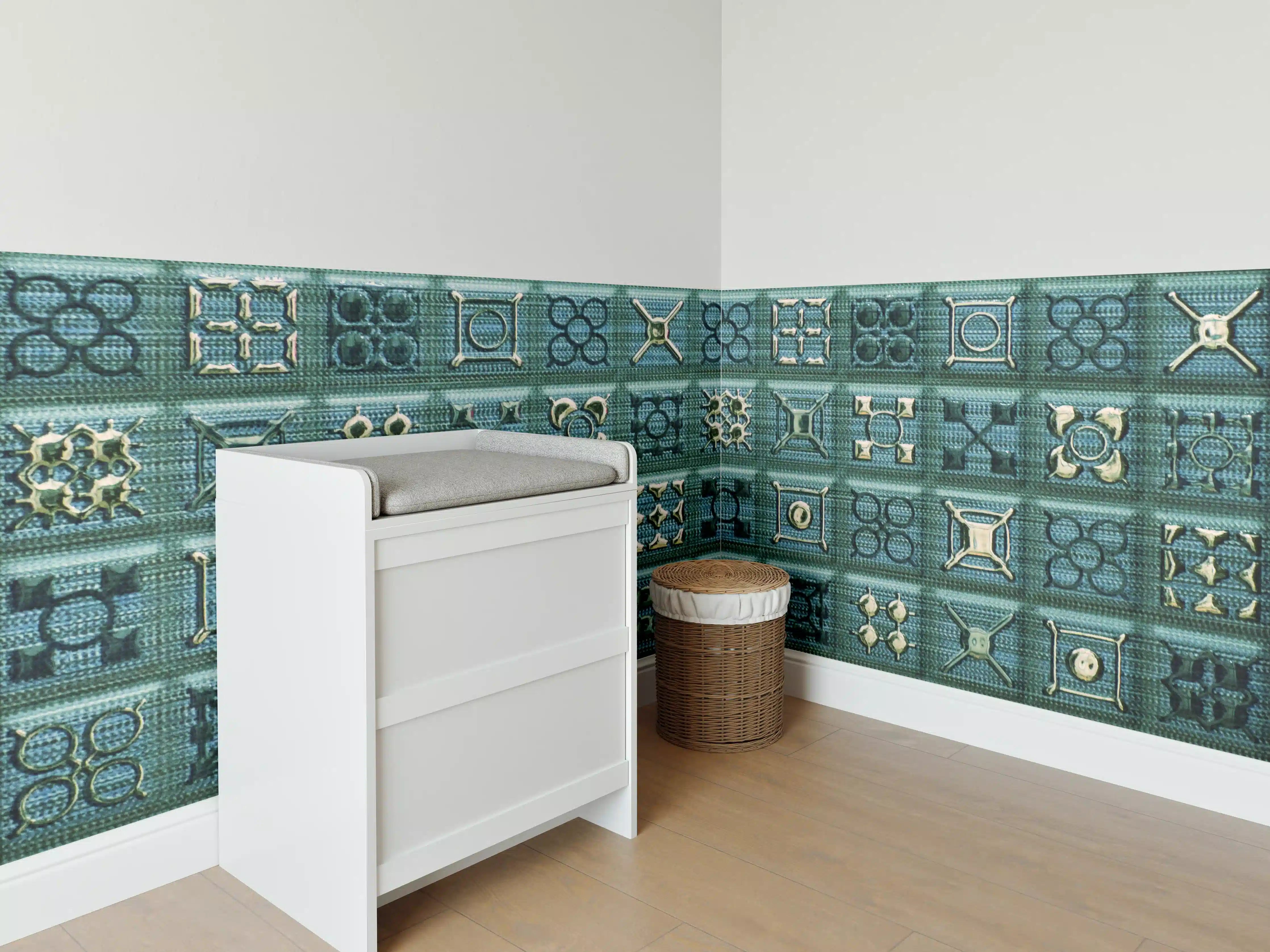 Babyzimmer Wandgestaltung - Abstract Mosaik Fliesenmuster