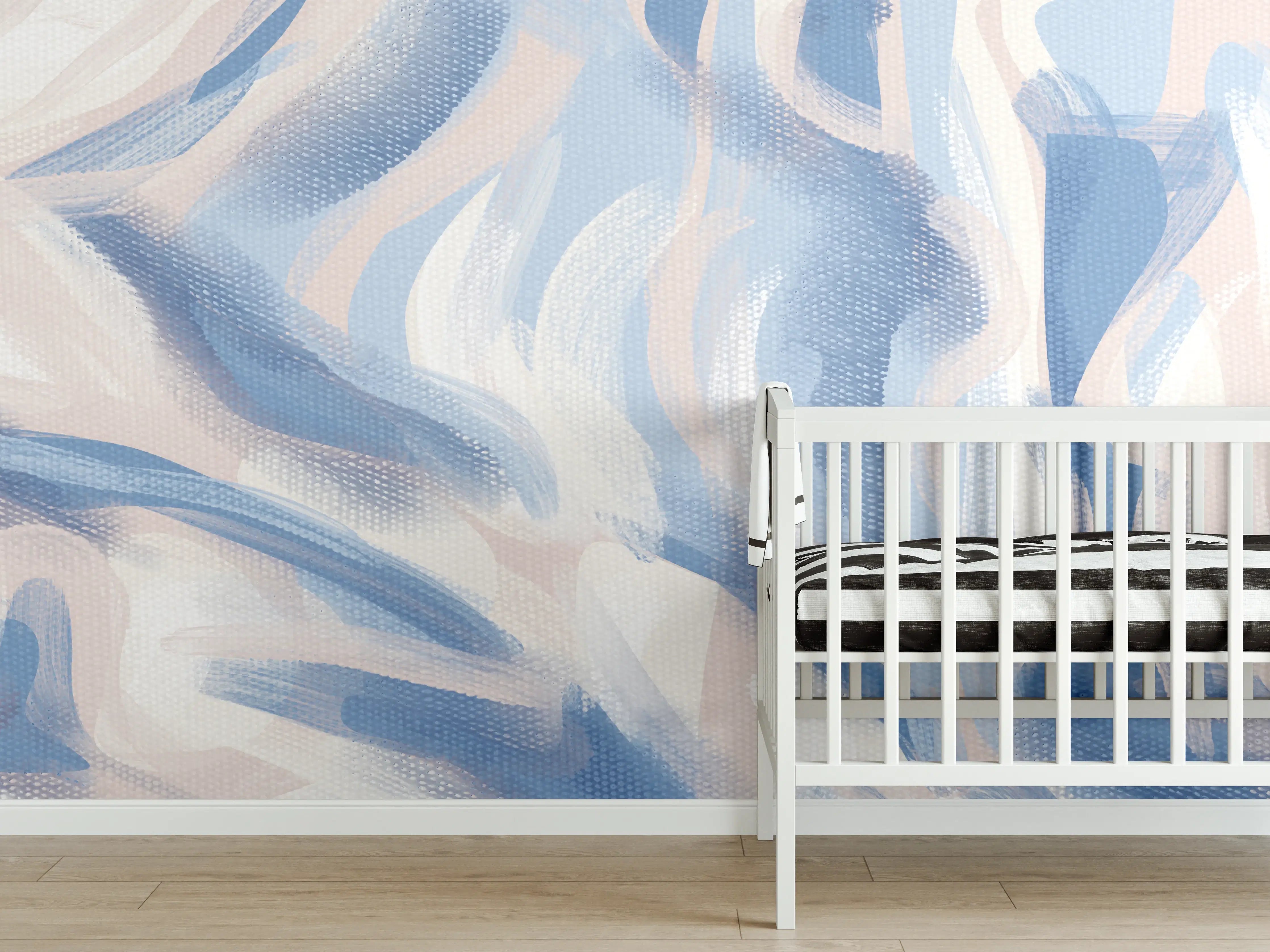 Babyzimmer Wandgestaltung - Abstrakte Acryl-Kunstleinwand
