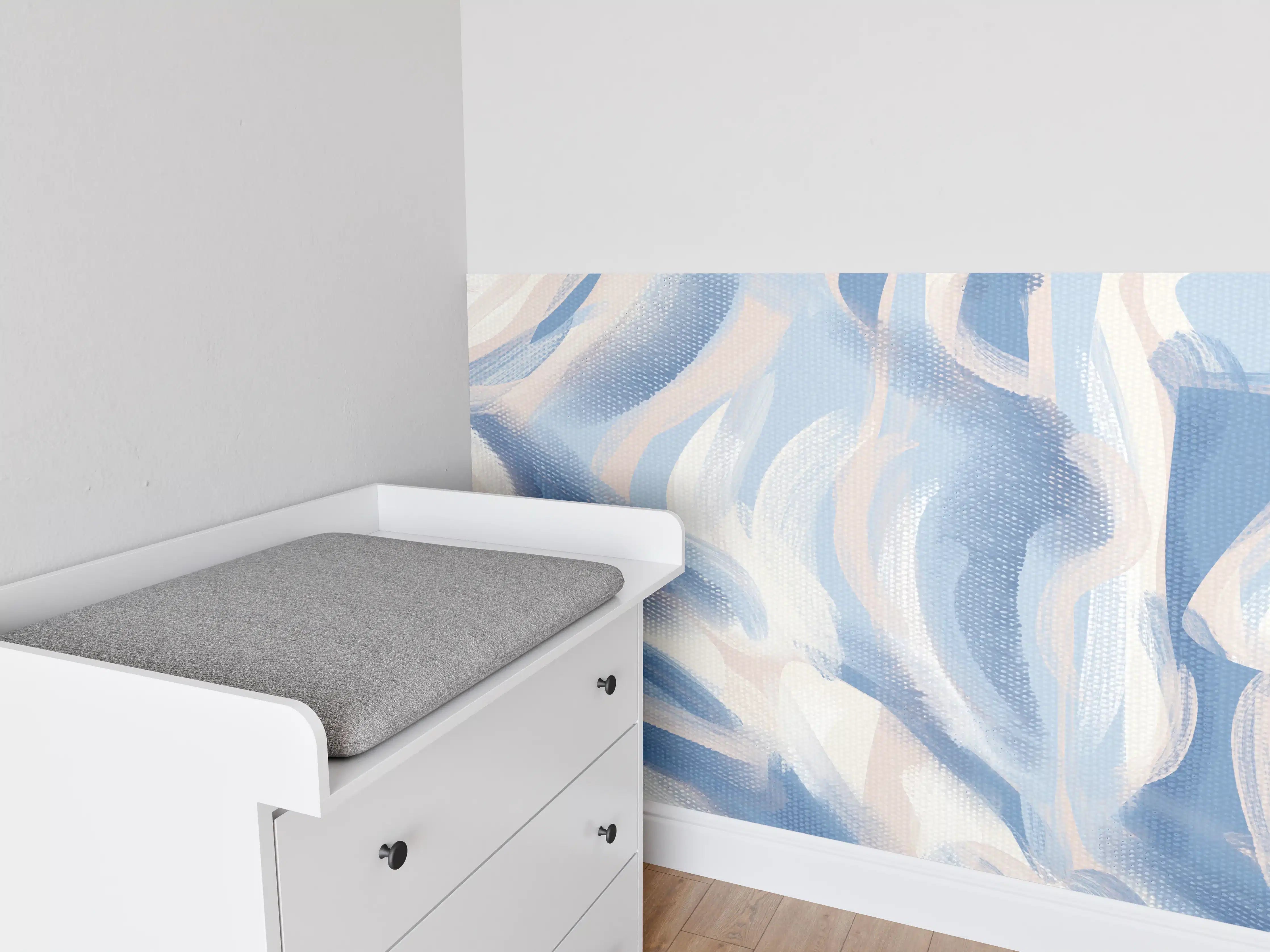 Babyzimmer Wandgestaltung - Abstrakte Acryl-Kunstleinwand