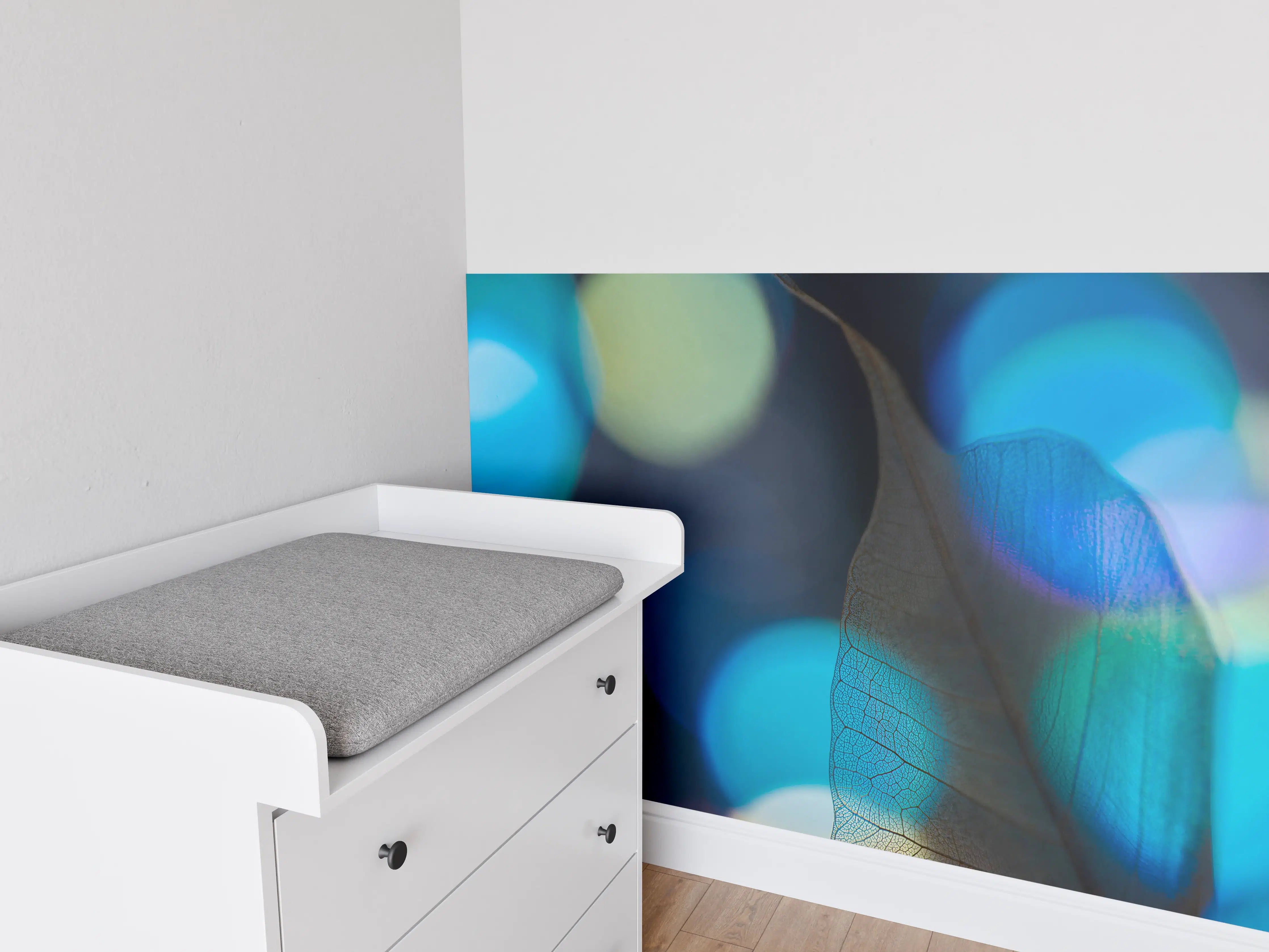 Babyzimmer Wandgestaltung - Abstrakte Blatt-Venen Textur