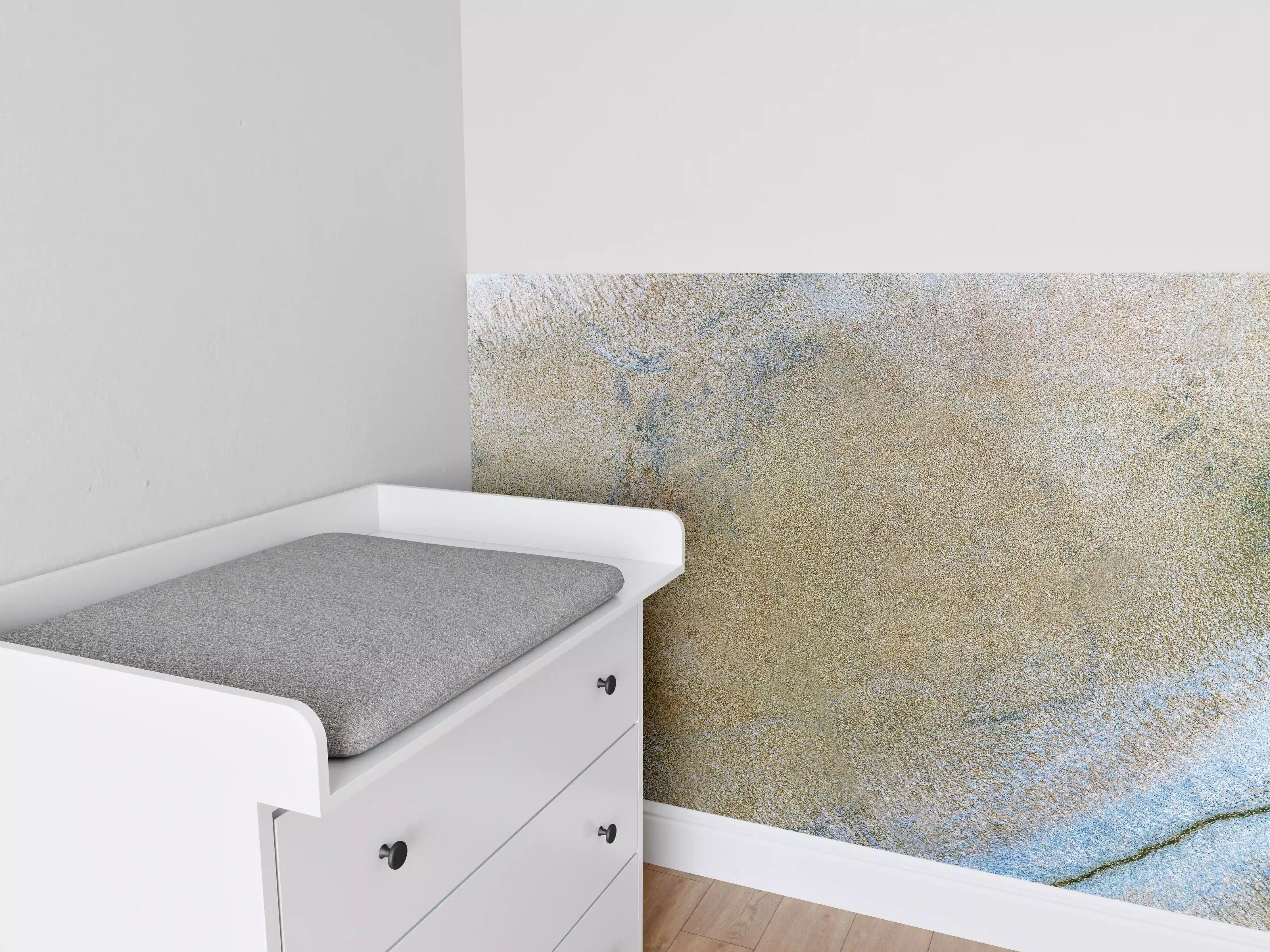 Babyzimmer Wandgestaltung - Abstrakte Blau-Braun-Kunststruktur