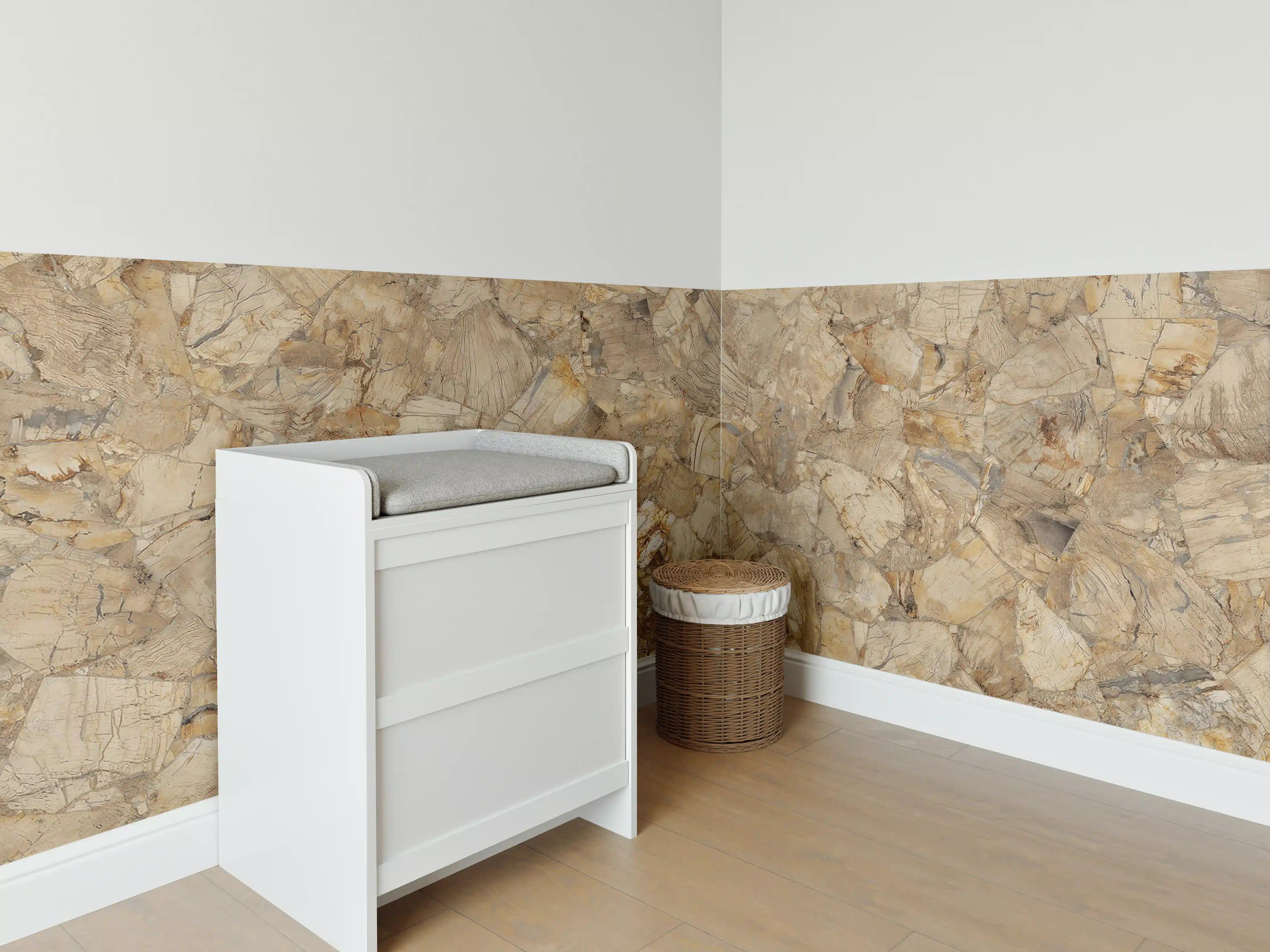 Babyzimmer Wandgestaltung - Abstrakte Holz Struktur