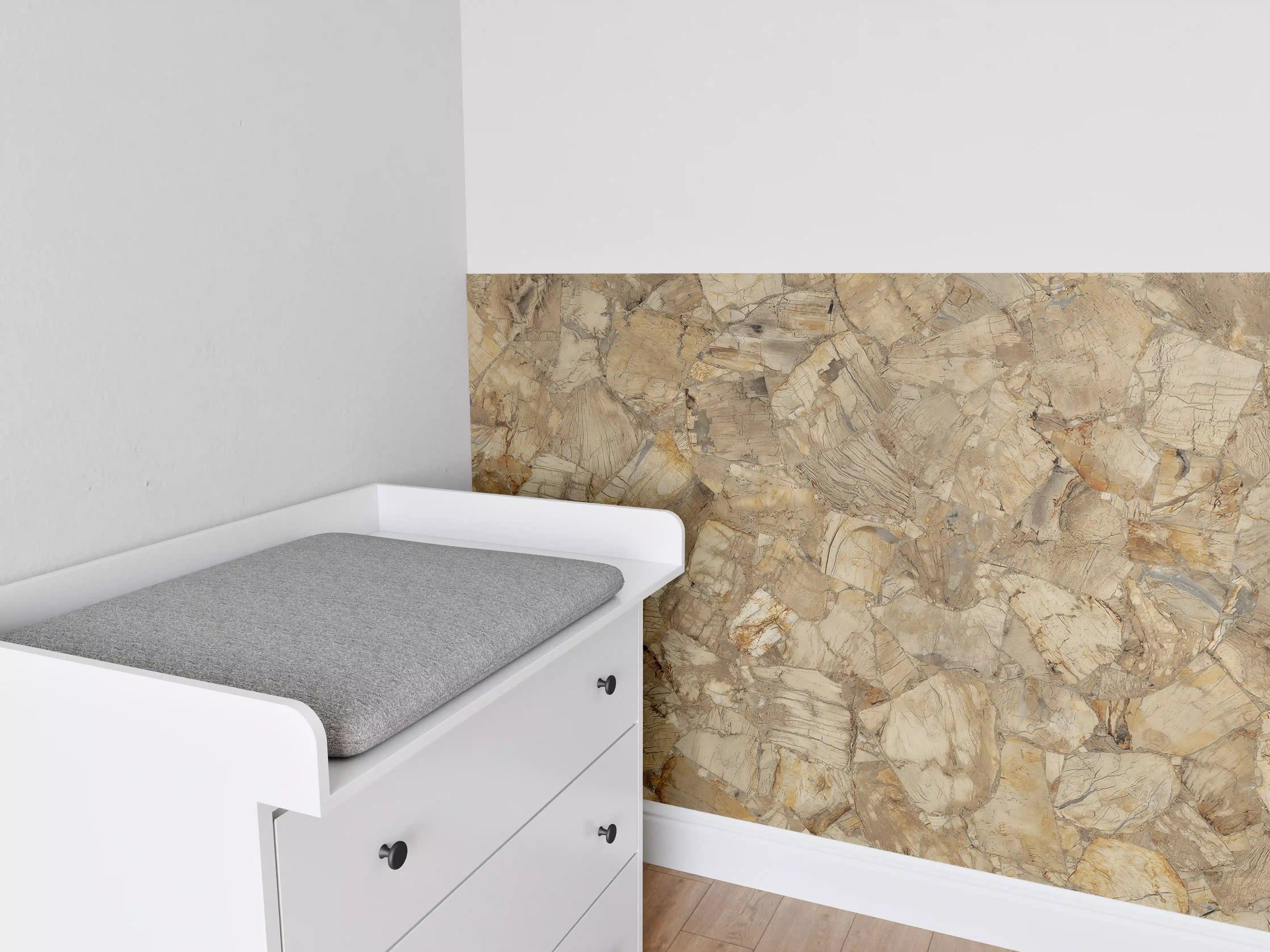 Babyzimmer Wandgestaltung - Abstrakte Holz Struktur