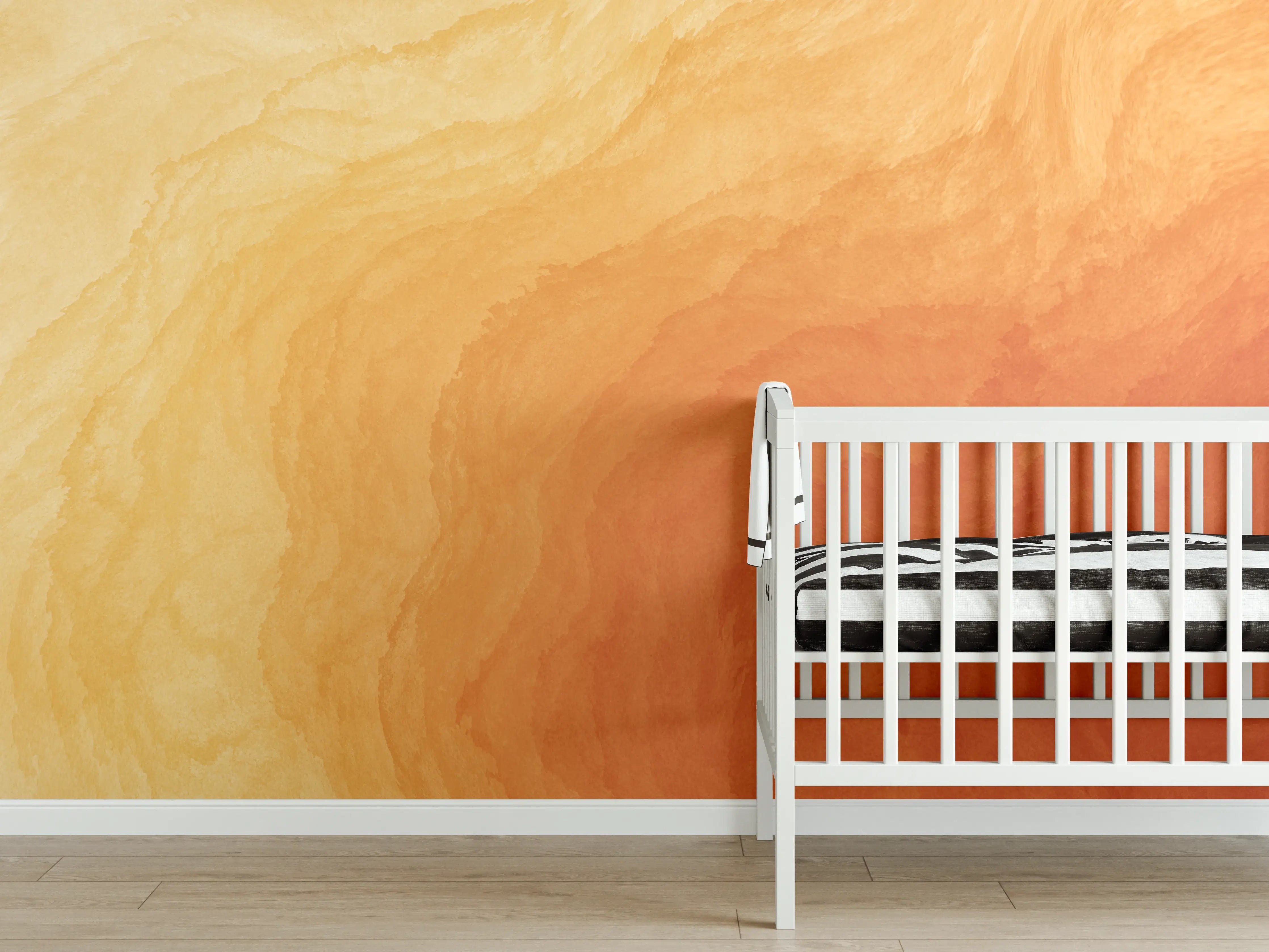 Babyzimmer Wandgestaltung - Abstrakte Kunst - Aquarell