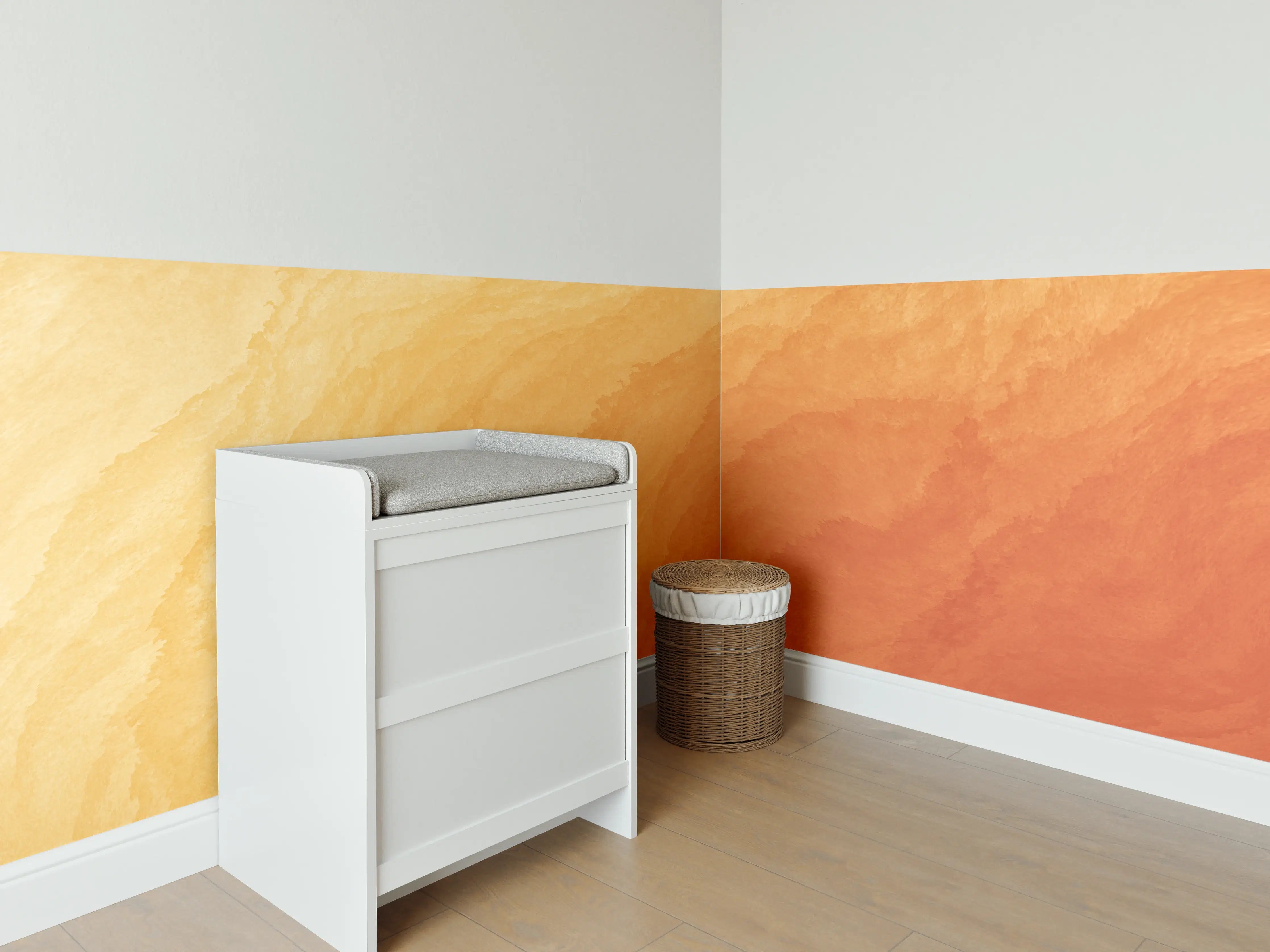 Babyzimmer Wandgestaltung - Abstrakte Kunst - Aquarell