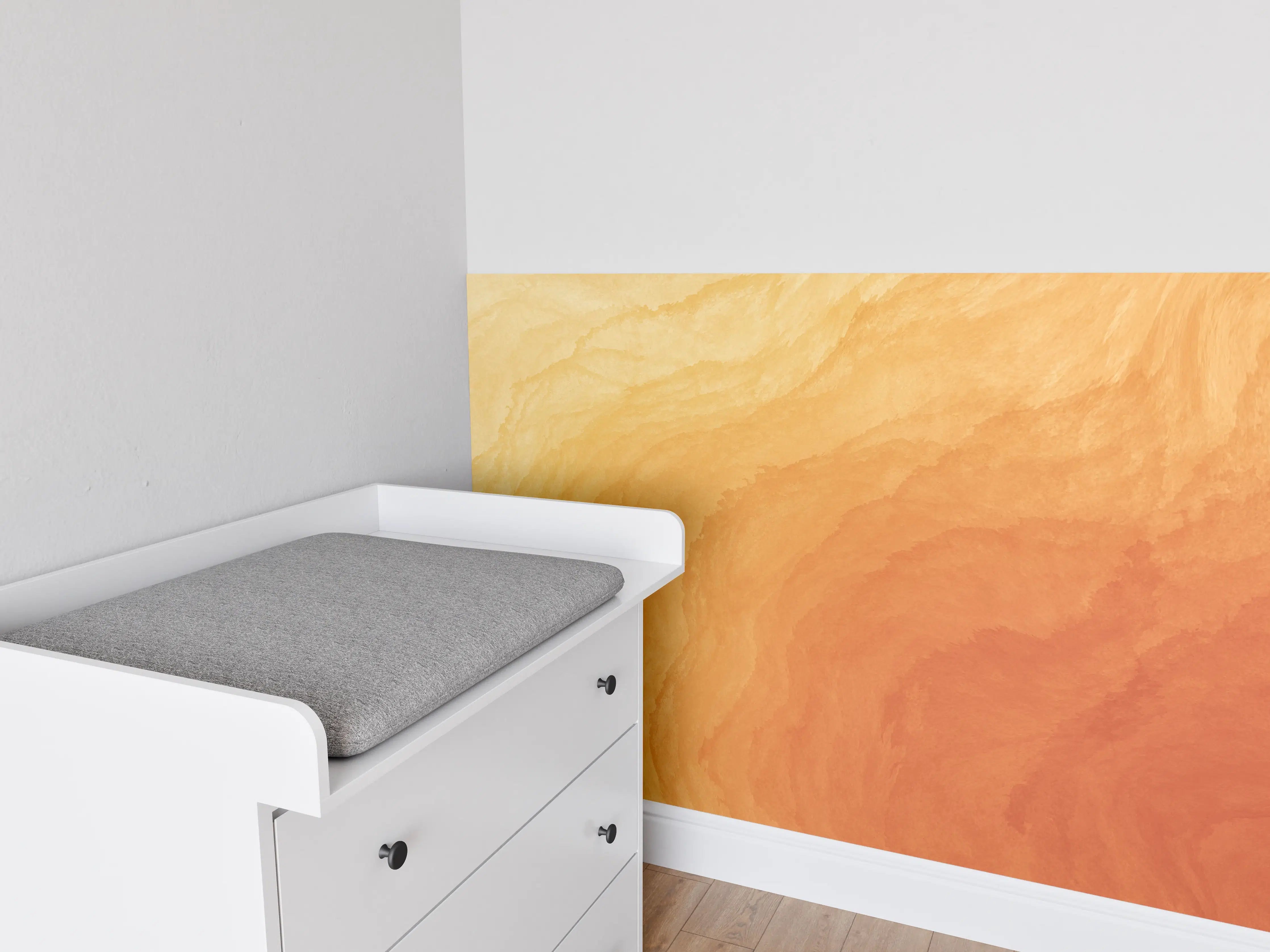 Babyzimmer Wandgestaltung - Abstrakte Kunst - Aquarell