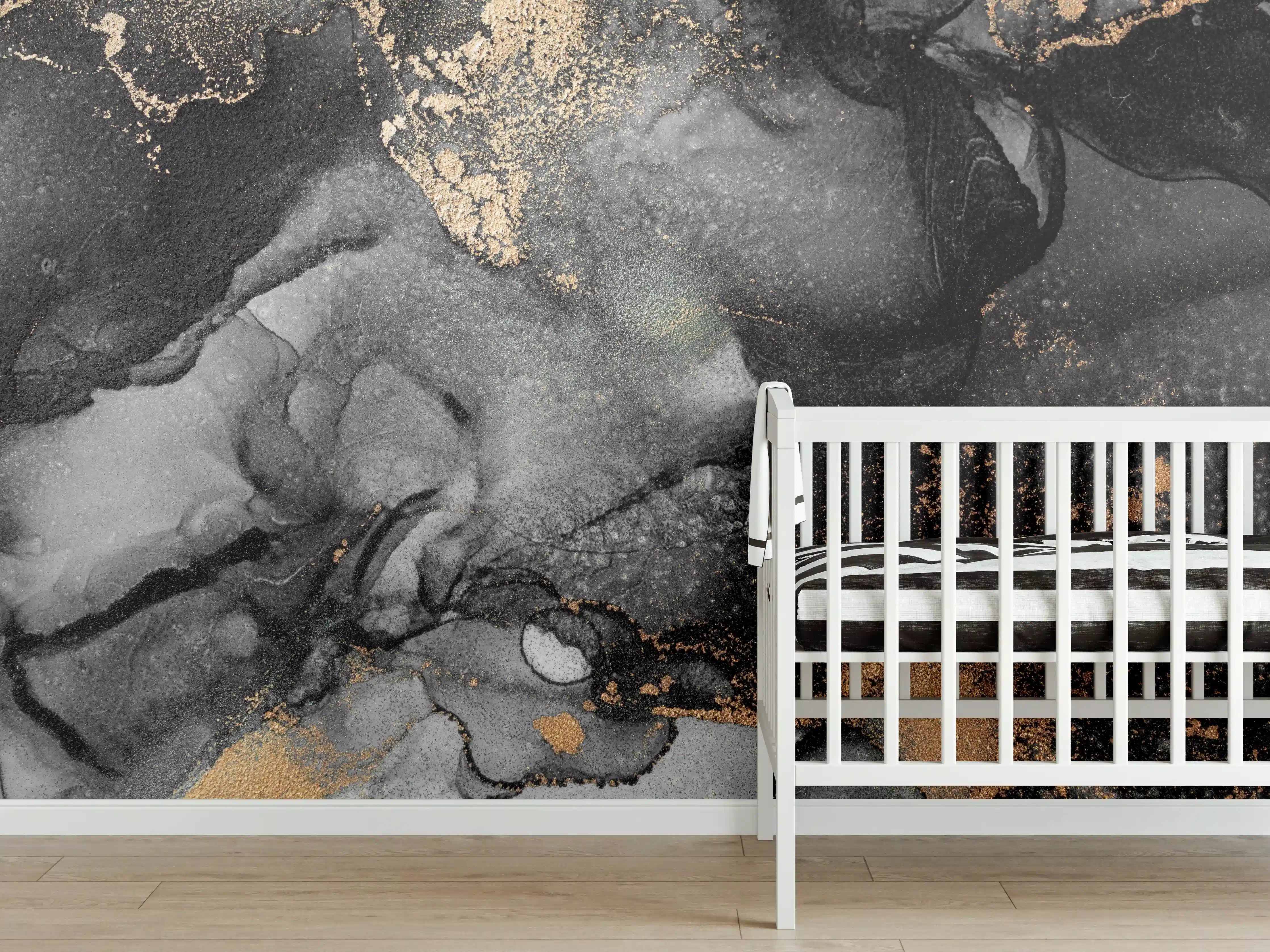 Babyzimmer Wandgestaltung - Abstrakte Kunst - Flüssigmalerei
