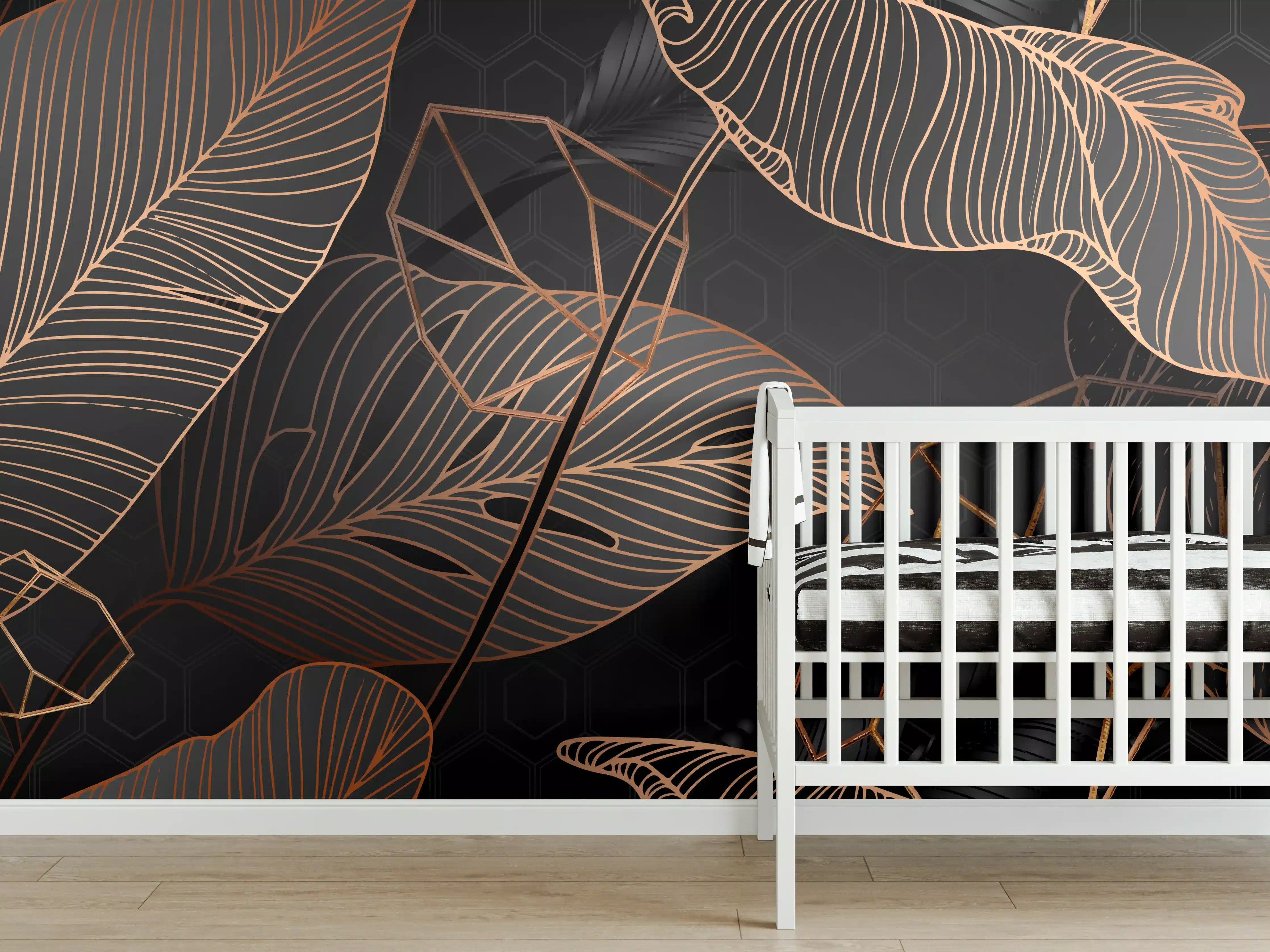 Babyzimmer Wandgestaltung - Abstrakte Kupfer Textur Muster