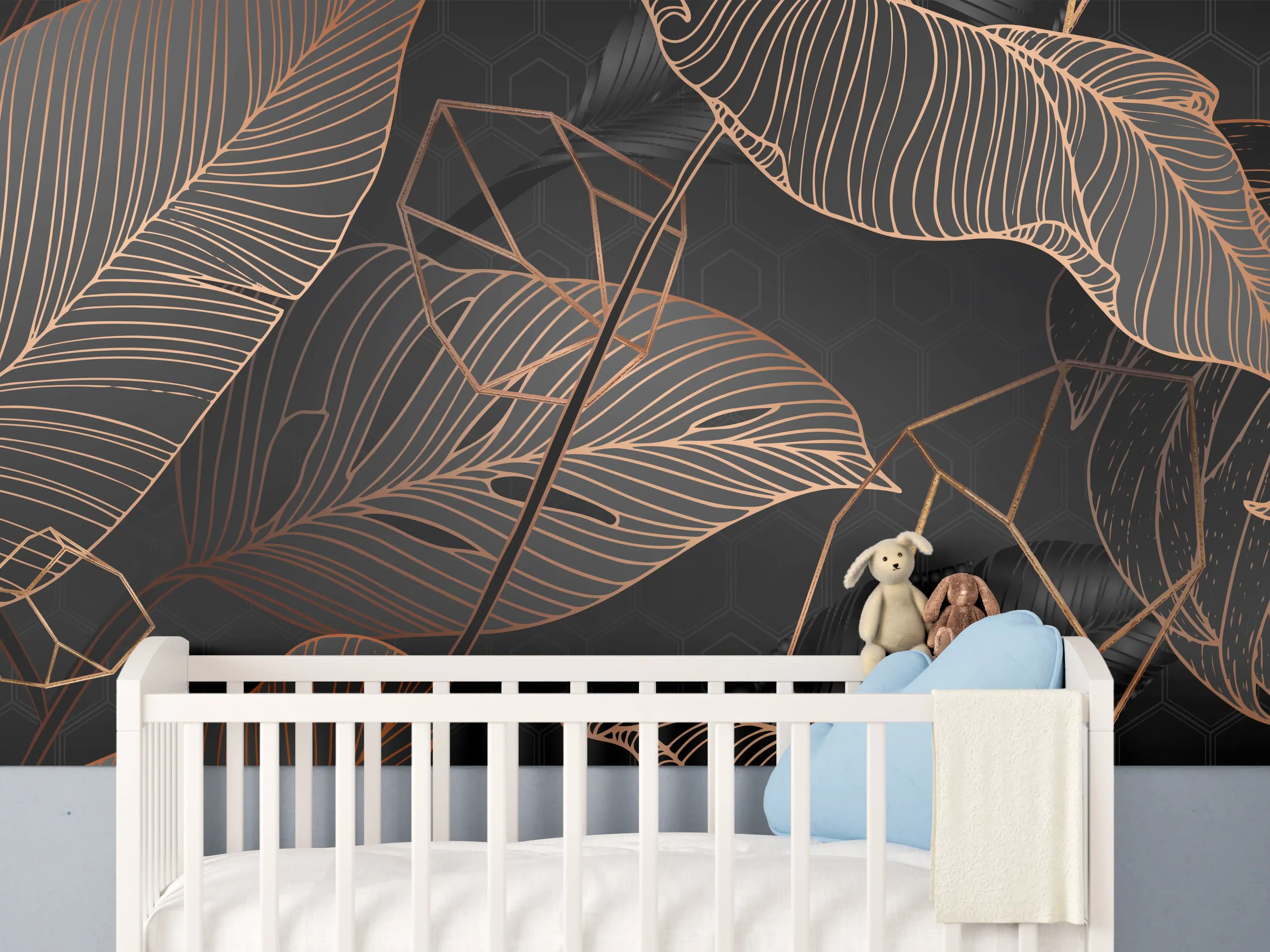 Babyzimmer Wandgestaltung - Abstrakte Kupfer Textur Muster
