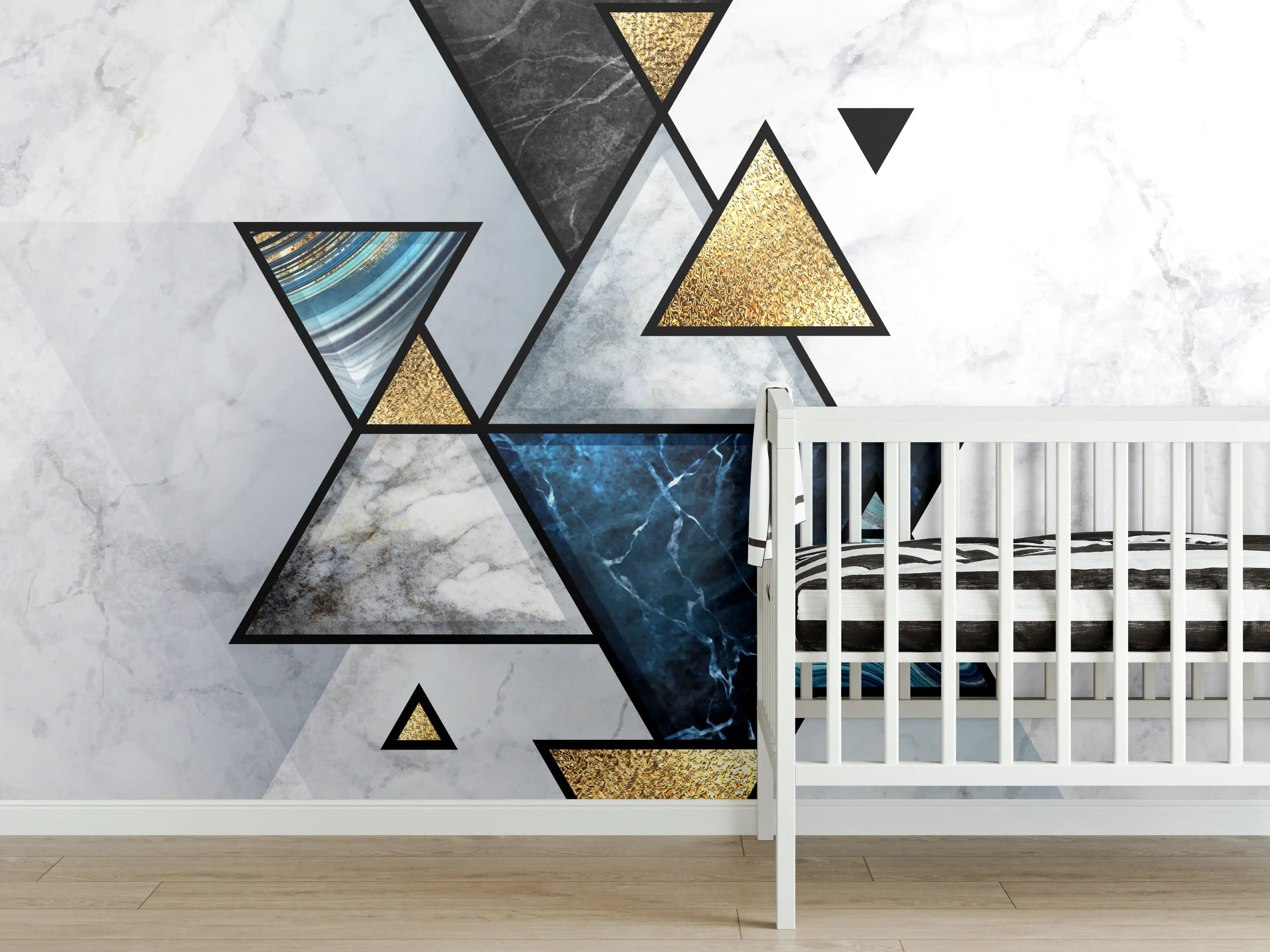 Babyzimmer Wandgestaltung - Abstrakte Marmor Mosaik Textur
