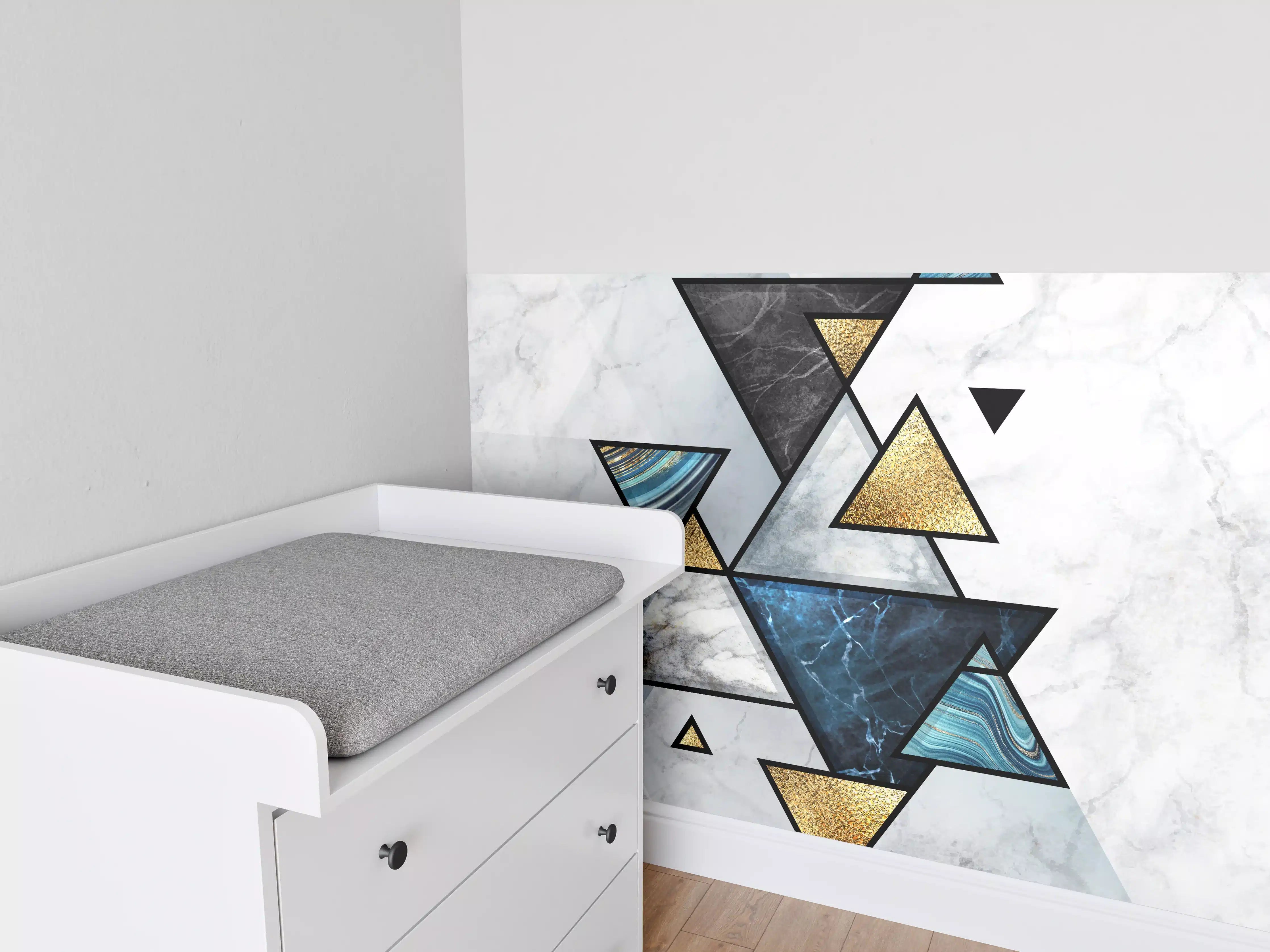 Babyzimmer Wandgestaltung - Abstrakte Marmor Mosaik Textur