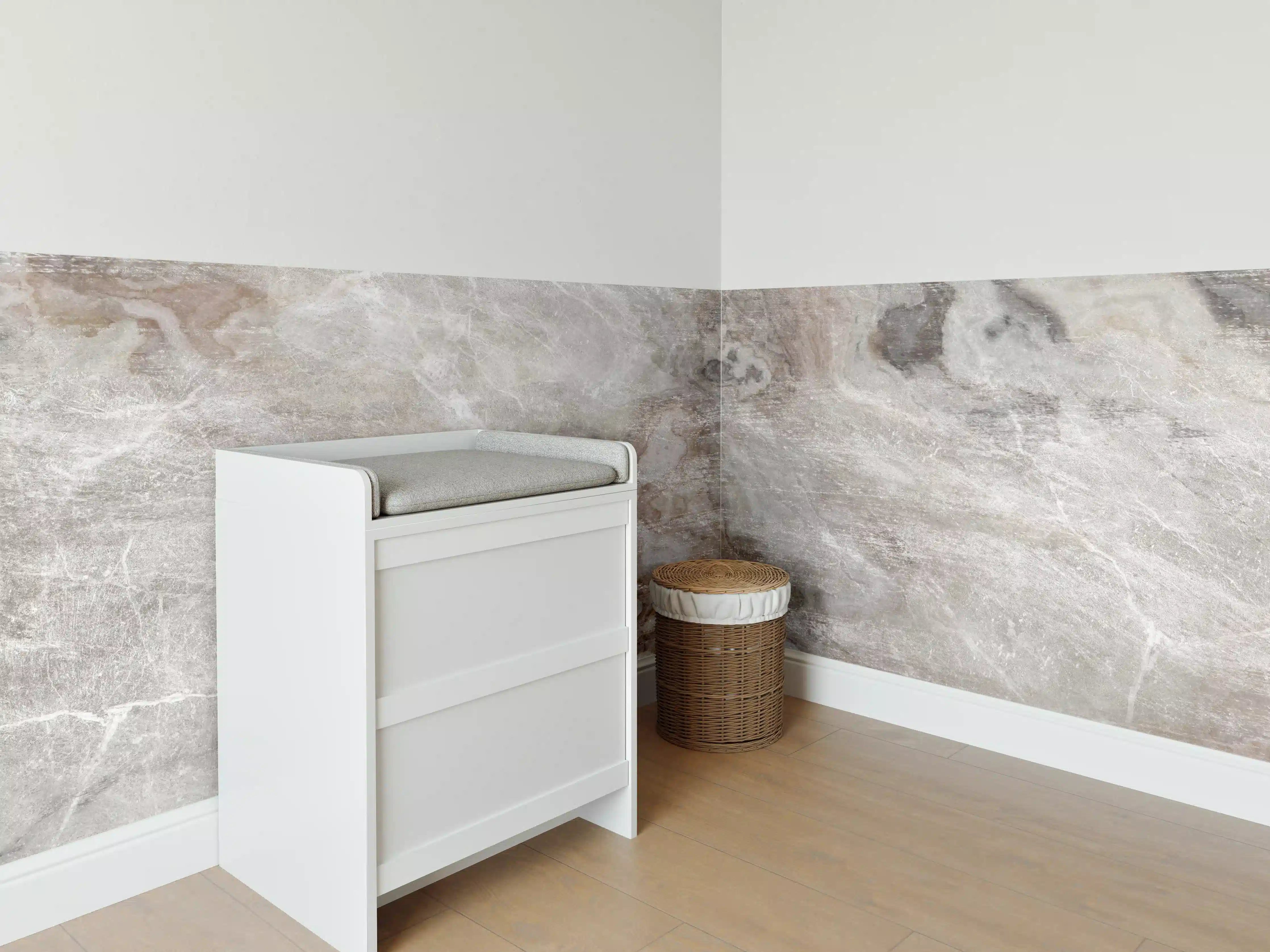 Babyzimmer Wandgestaltung - Abstrakte Marmor Stein Textur