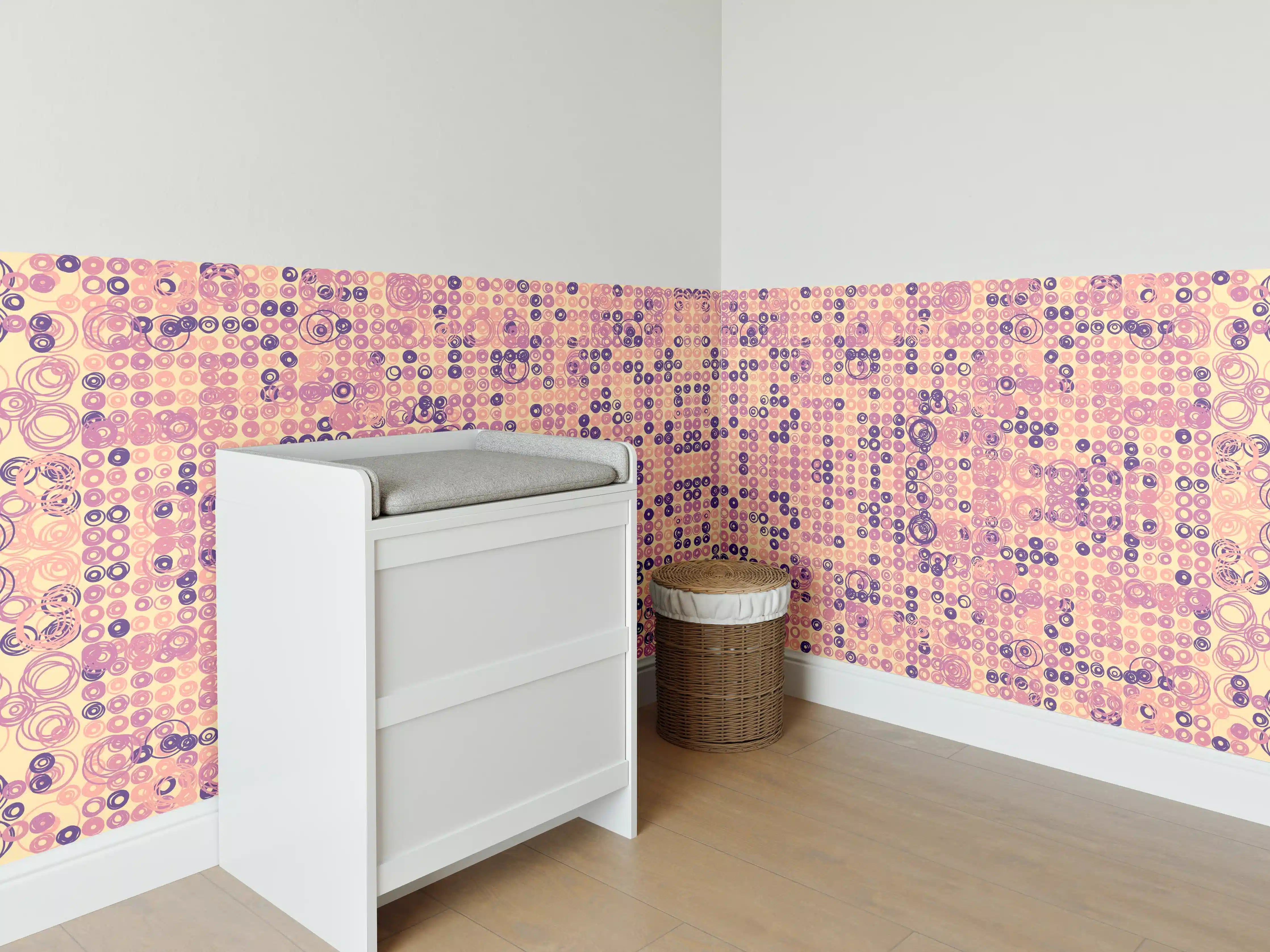Babyzimmer Wandgestaltung - Abstrakte Musterfarbkomposition