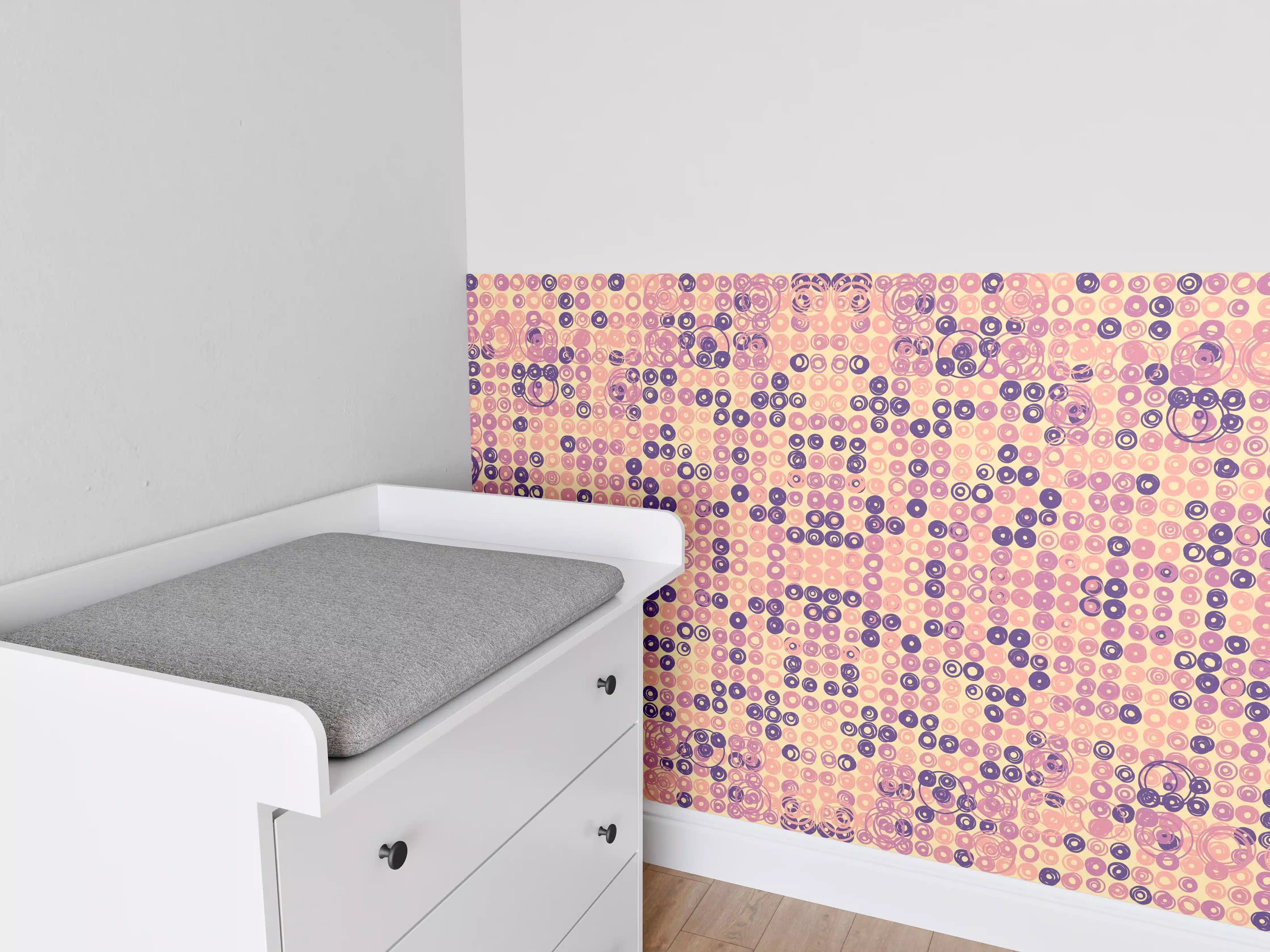 Babyzimmer Wandgestaltung - Abstrakte Musterfarbkomposition