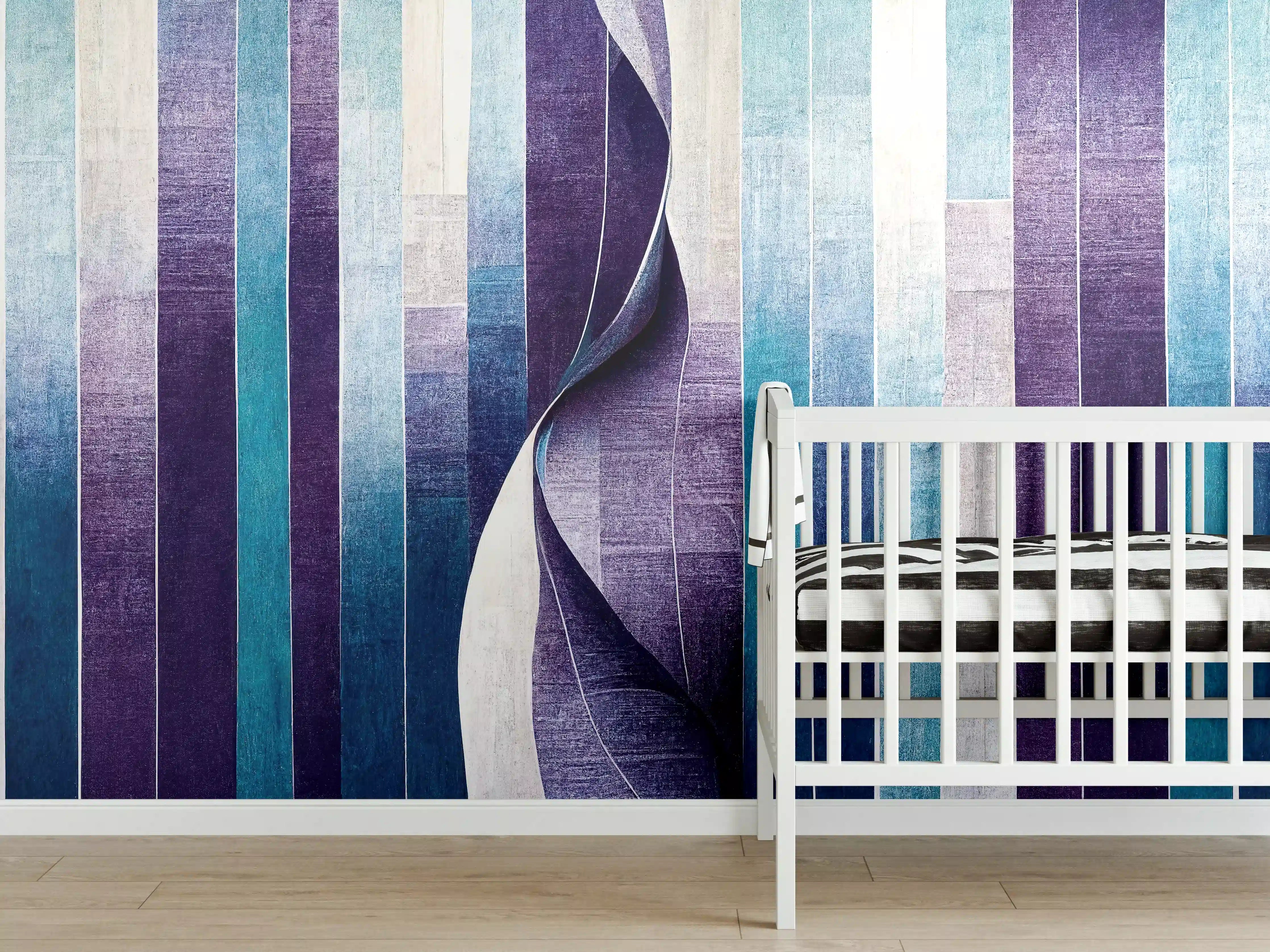 Babyzimmer Wandgestaltung - Abstrakte Organische Linien Wallpaper