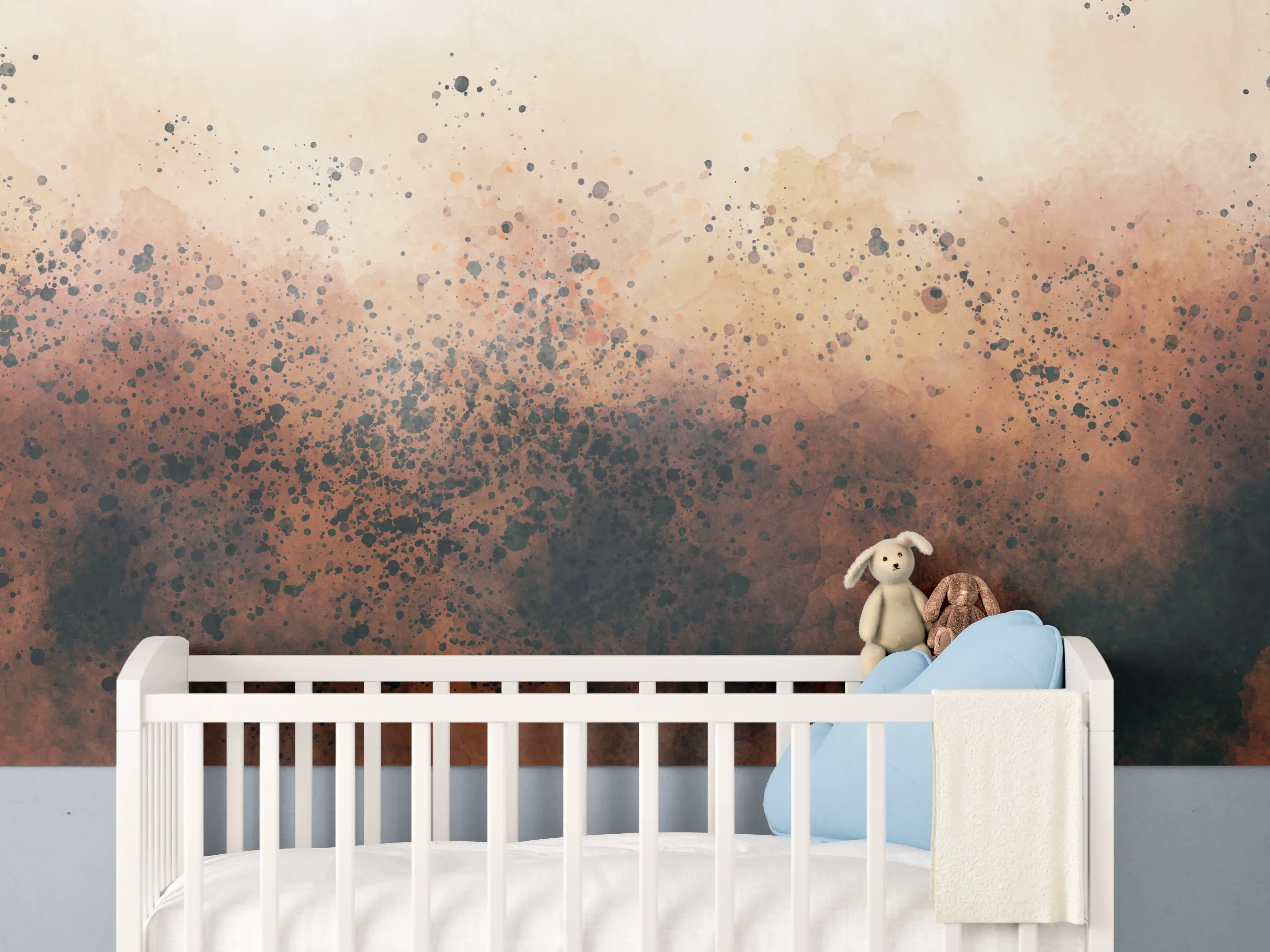 Babyzimmer Wandgestaltung - Abstrakte Rauchfarben Explosion