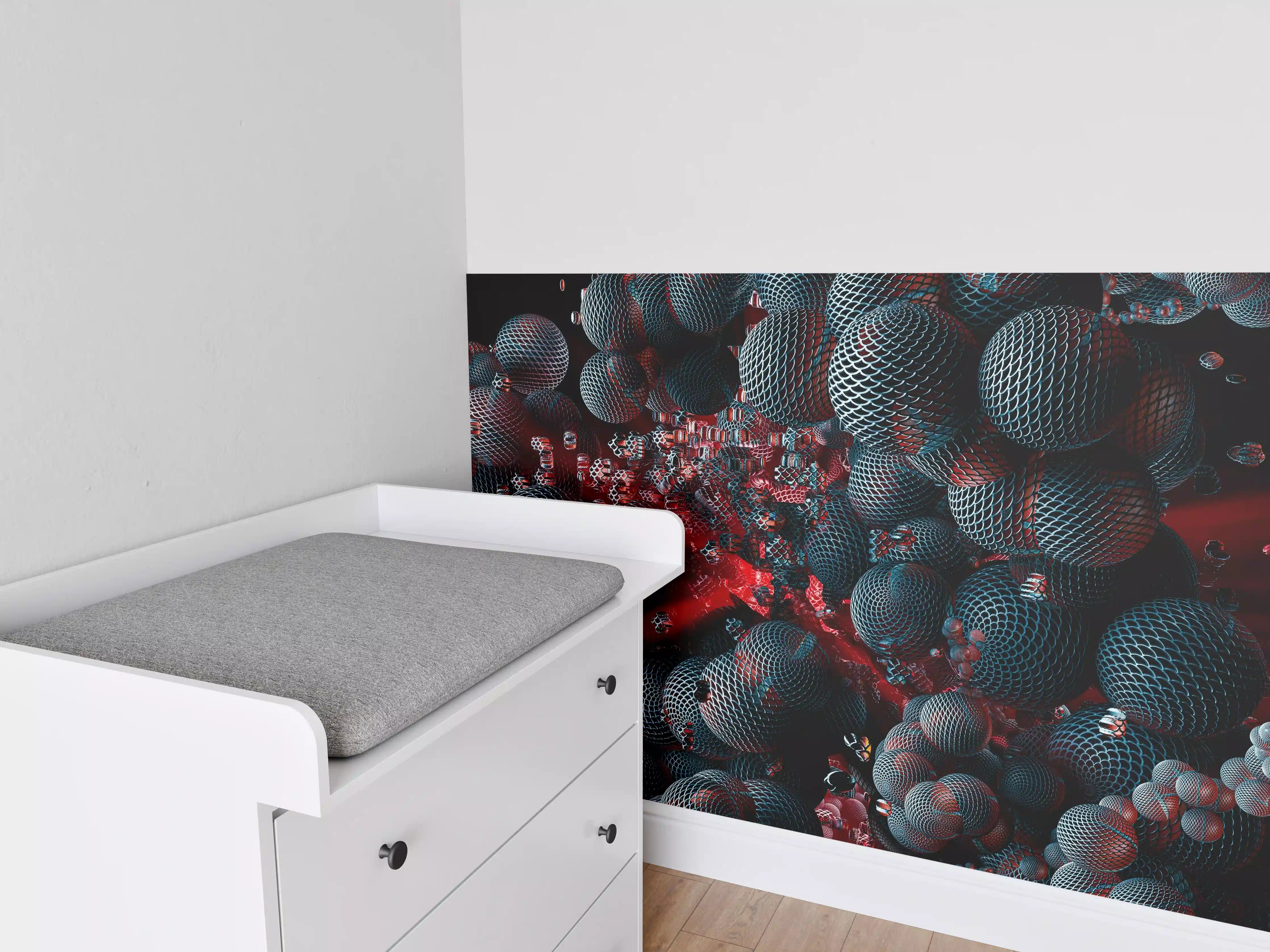 Babyzimmer Wandgestaltung - Abstrakte Technologie - 3D Rendering